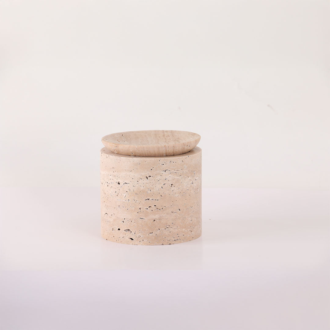 BEACON KD4001L storage jar, a decorative home decor figurine with a sleek design and neutral finish.