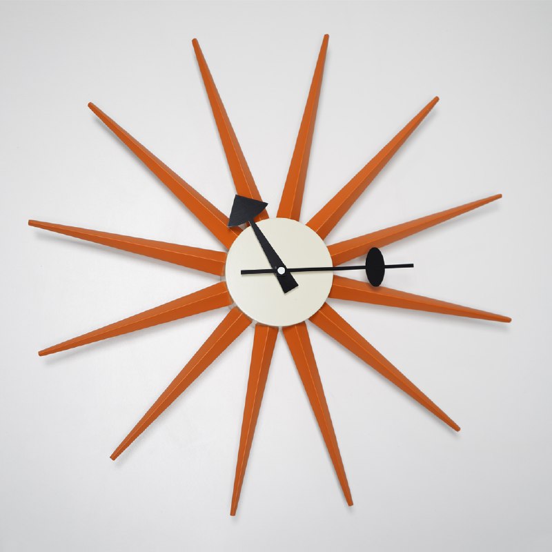 Sun Wall Clock Cw08-Orange -  Clocks - ebarza Furniture UAE | Shop Modern Furniture in Abu Dhabi & Dubai - مفروشات ايبازرا في الامارات | تسوق اثاث عصري وديكورات مميزة في دبي وابوظبي