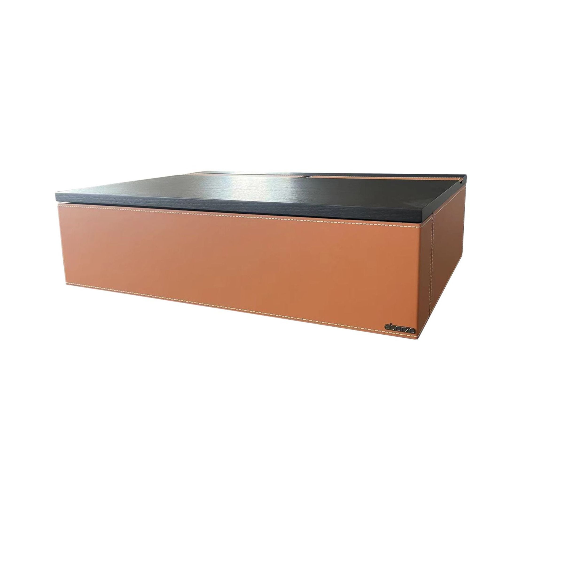 Orange BEACON suspended modular wall unit and side table, 80cm, for storage and TV setup, with sleek modern design.