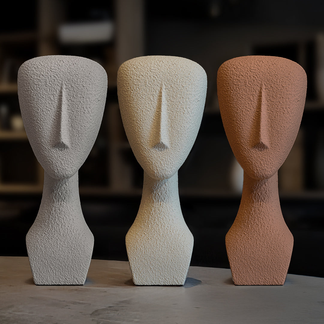 BEACON clay table sculpture, a stylish home decor figurine with intricate craftsmanship and natural earthy tones.