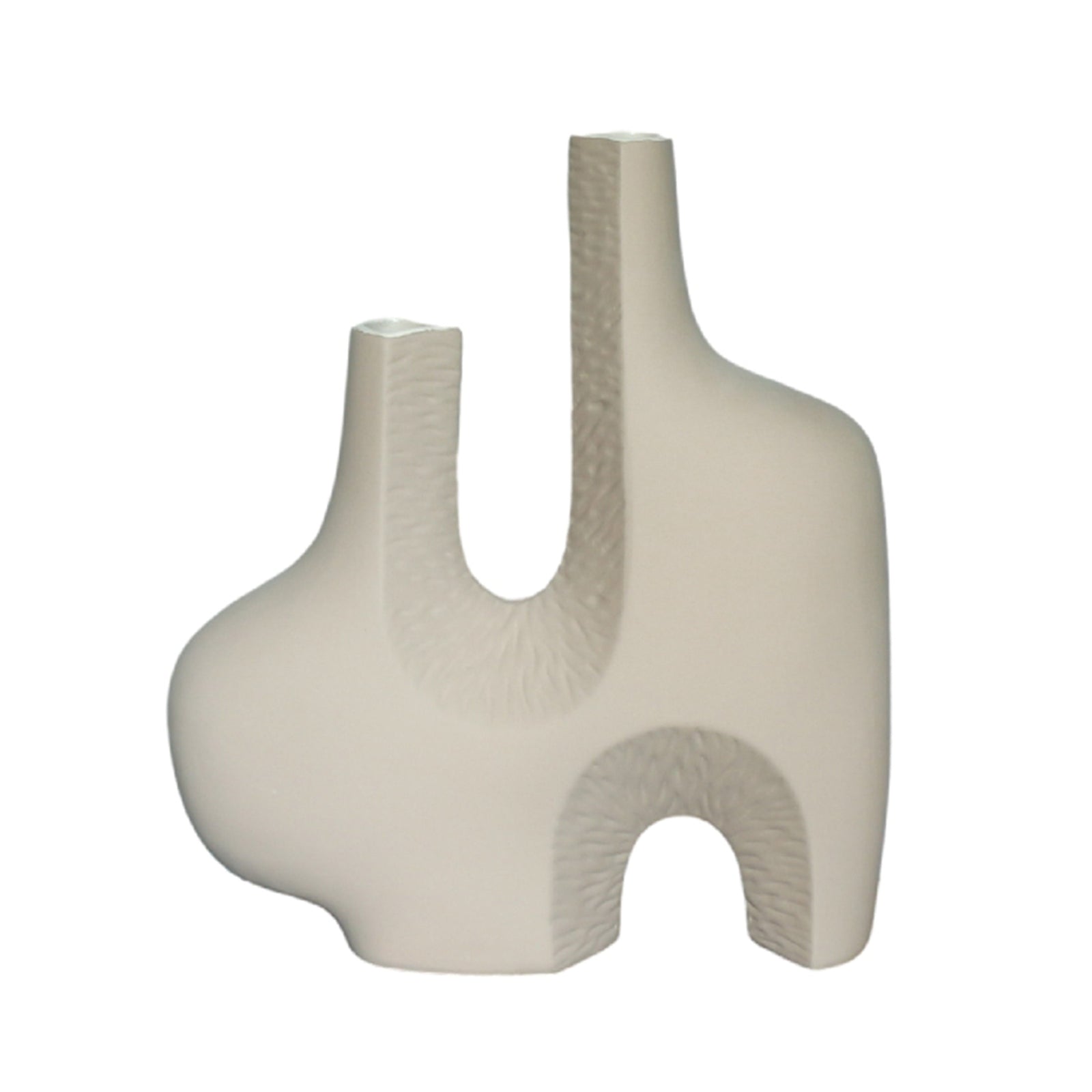 Tall slender light brown vase from BEACON, featuring a smooth finish and elegant shape, ideal for modern home decor.