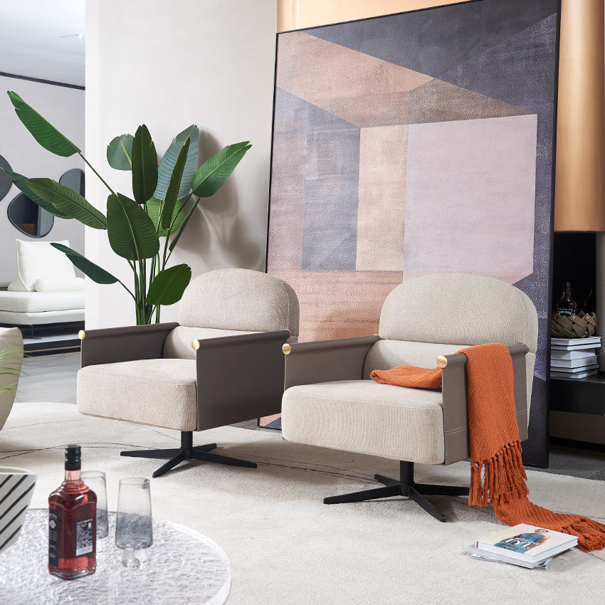 Tank Swivel Lounge Chair MLL-A25 -  Lounge Chairs - ebarza Furniture UAE | Shop Modern Furniture in Abu Dhabi & Dubai - مفروشات ايبازرا في الامارات | تسوق اثاث عصري وديكورات مميزة في دبي وابوظبي