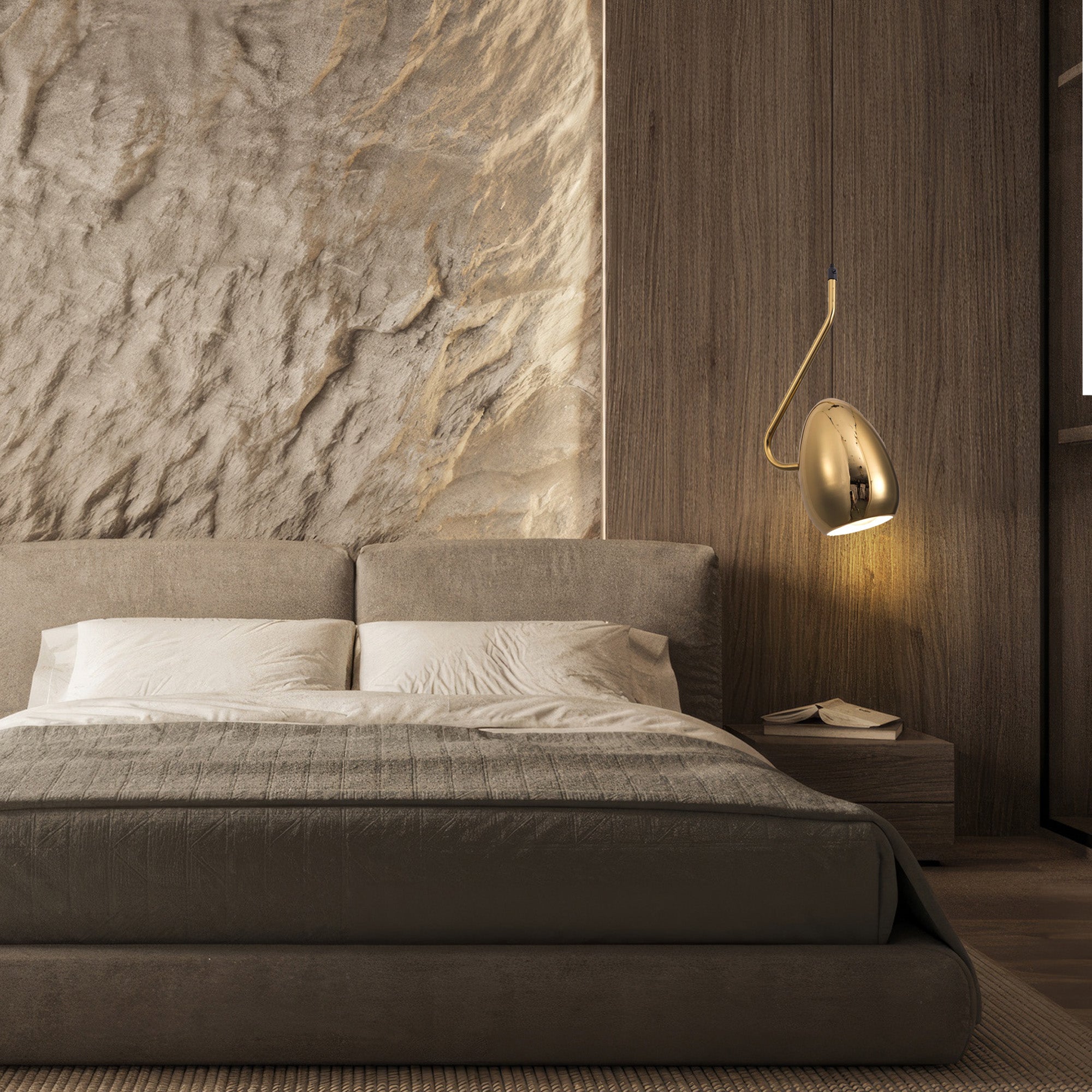 Teardrop Gold Pendant Lamp CY-DD-1062-G -  Pendant Lamps - ebarza Furniture UAE | Shop Modern Furniture in Abu Dhabi & Dubai - مفروشات ايبازرا في الامارات | تسوق اثاث عصري وديكورات مميزة في دبي وابوظبي