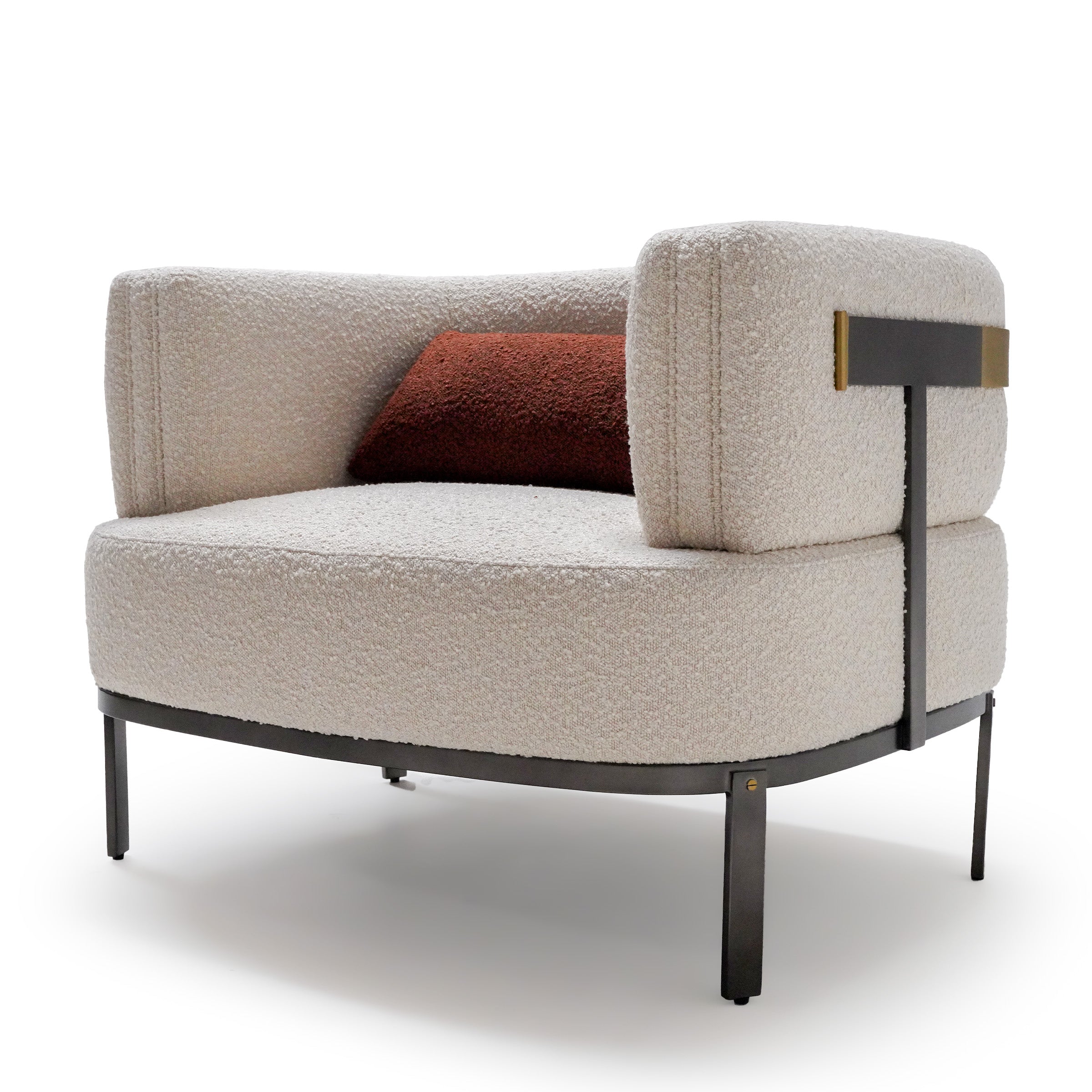 BEACON Teddy Armchair BS162-1, plush fabric armchair with soft cushioning and wooden legs, designed for cozy living spaces.
