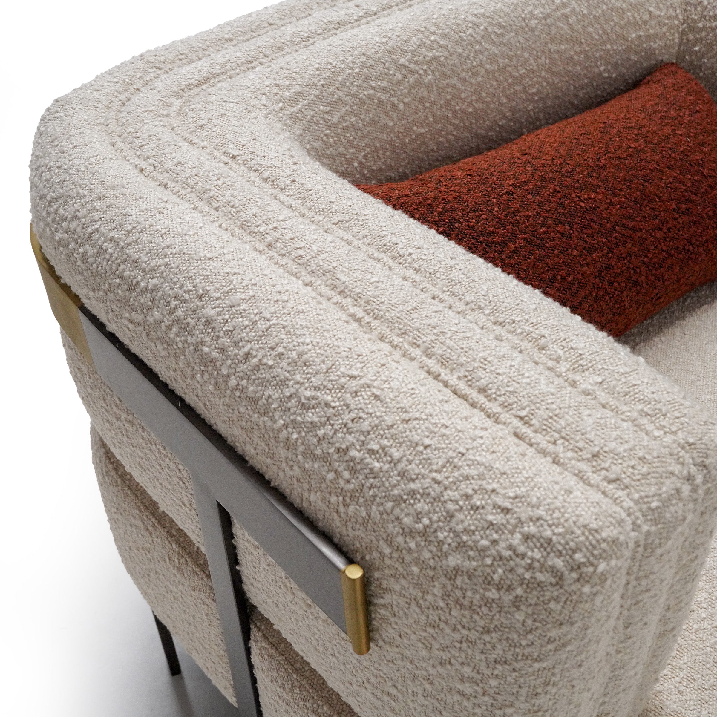BEACON Teddy Armchair BS162-1 in soft plush fabric with rounded armrests and cushioned seat, ideal for cozy living spaces.