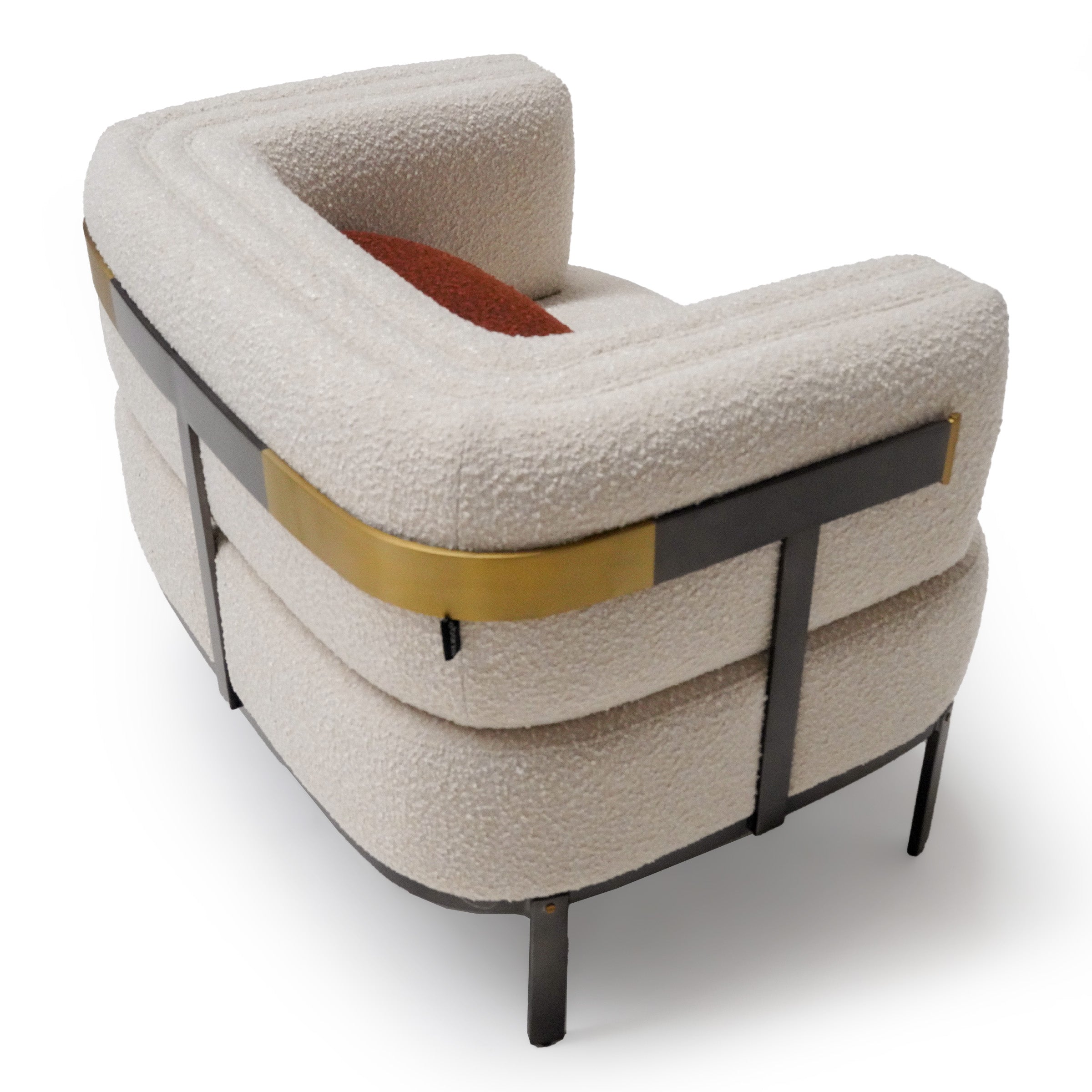 BEACON Teddy Armchair BS162-1, plush upholstered armchair with soft teddy fabric and modern design, ideal for cozy living spaces.