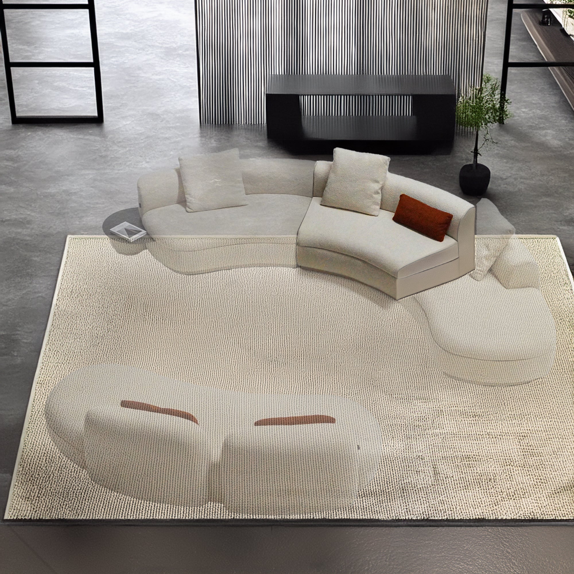 BEACON Teddy Curved 2-Seater Sofa Module SF061-B showcasing plush upholstery and modern curved design.