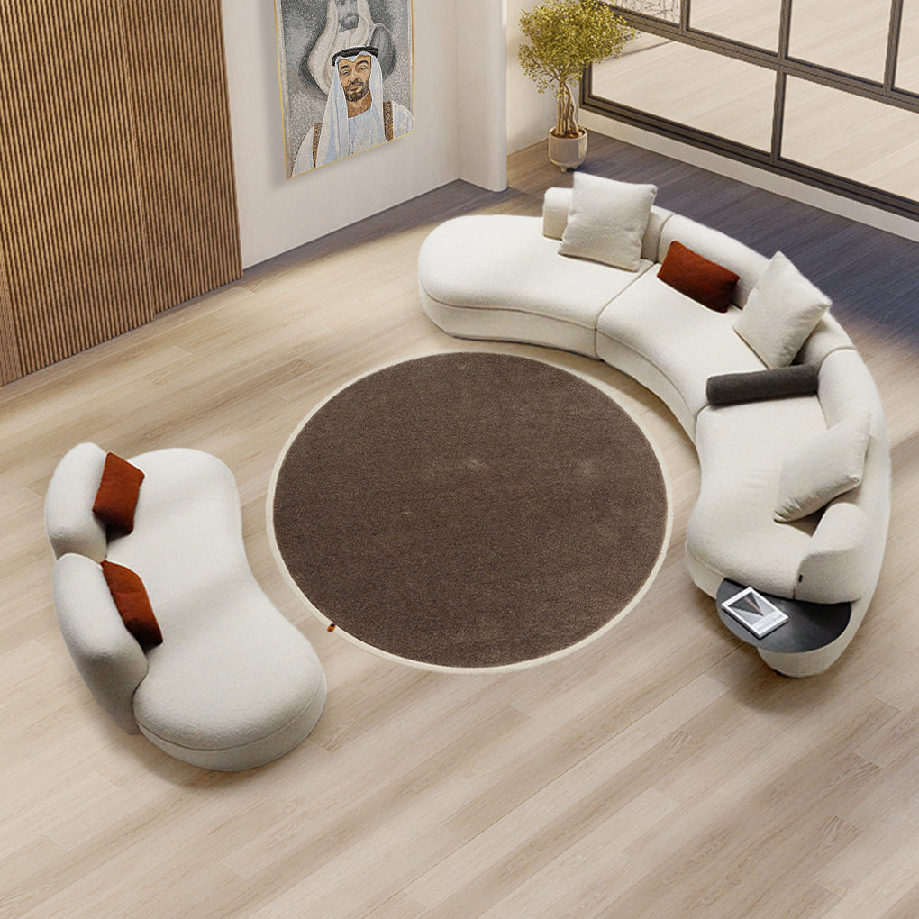 TEDDY Curved Sofa SF082 -  Sofas - ebarza Furniture UAE | Shop Modern Furniture in Abu Dhabi & Dubai - مفروشات ايبازرا في الامارات | تسوق اثاث عصري وديكورات مميزة في دبي وابوظبي