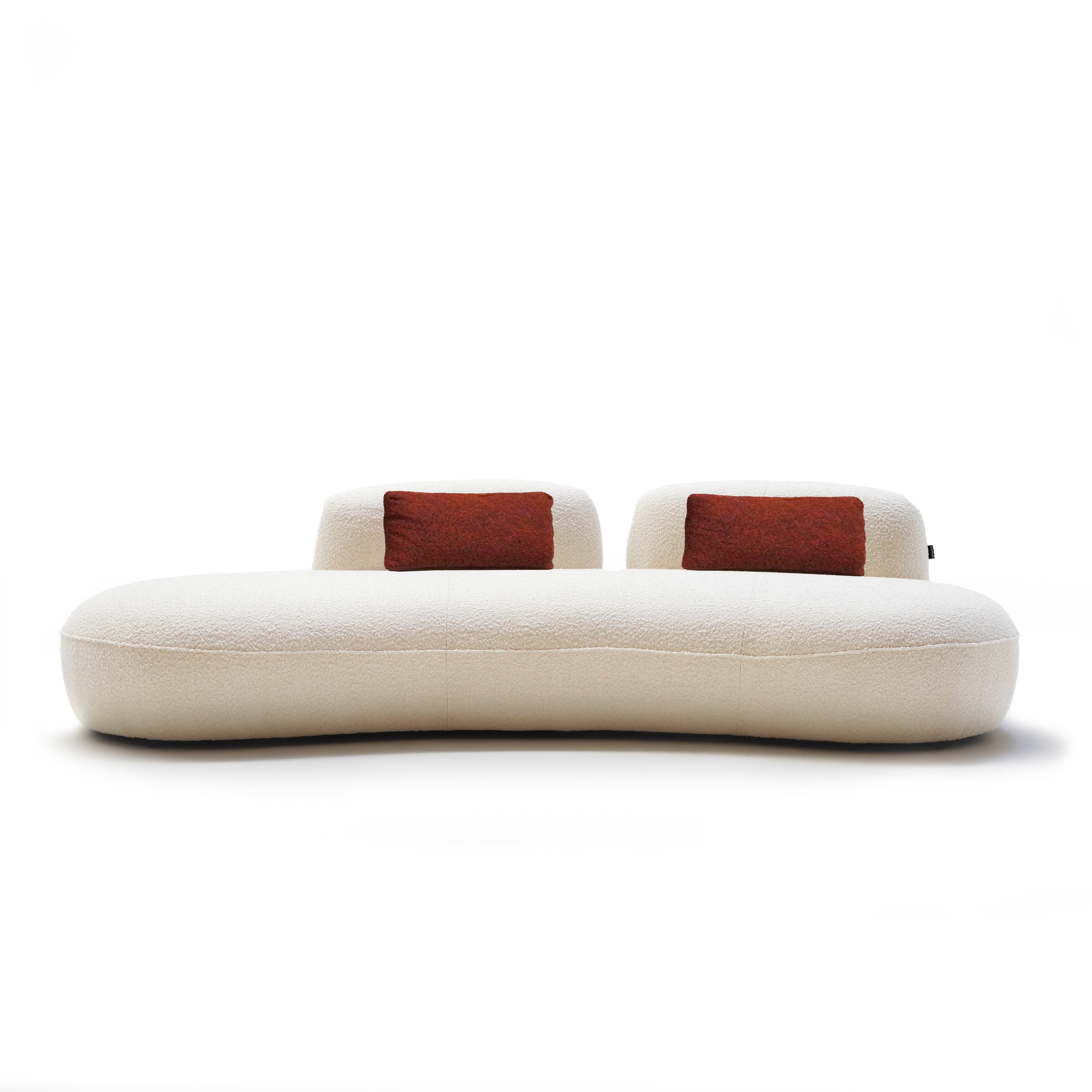 BEACON TEDDY curved sofa SF082 with plush upholstery and rounded design, ideal for contemporary living rooms