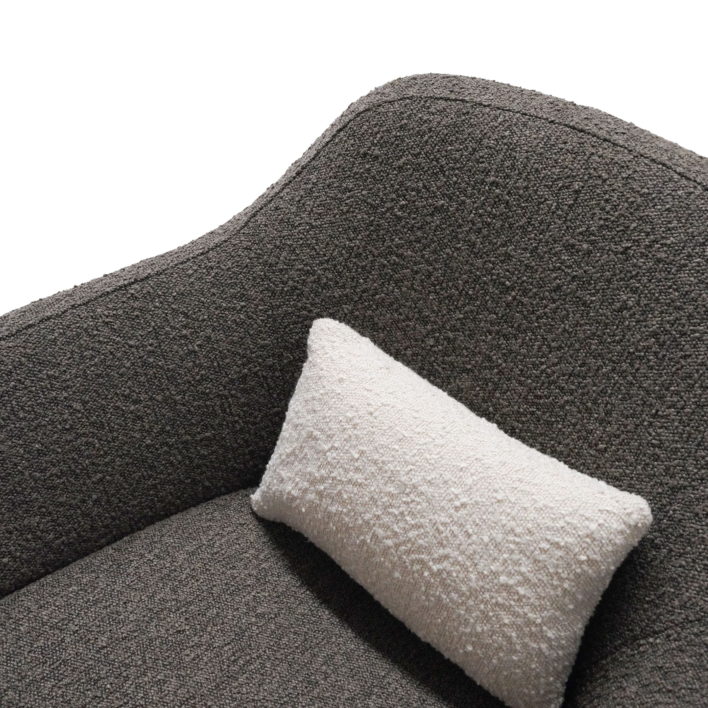 BEACON Teddy Lounge Chair BC679-1 in soft fabric with plush, rounded design and wooden legs, ideal for modern living spaces.