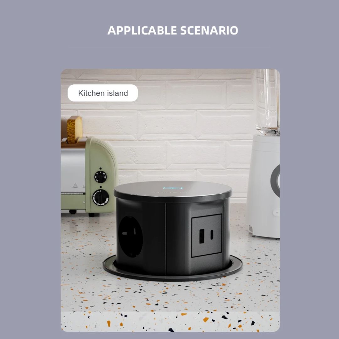 Tempered Glass Pop Up Socket JXB-015A -  Smart Sockets - ebarza Furniture UAE | Shop Modern Furniture in Abu Dhabi & Dubai - مفروشات ايبازرا في الامارات | تسوق اثاث عصري وديكورات مميزة في دبي وابوظبي