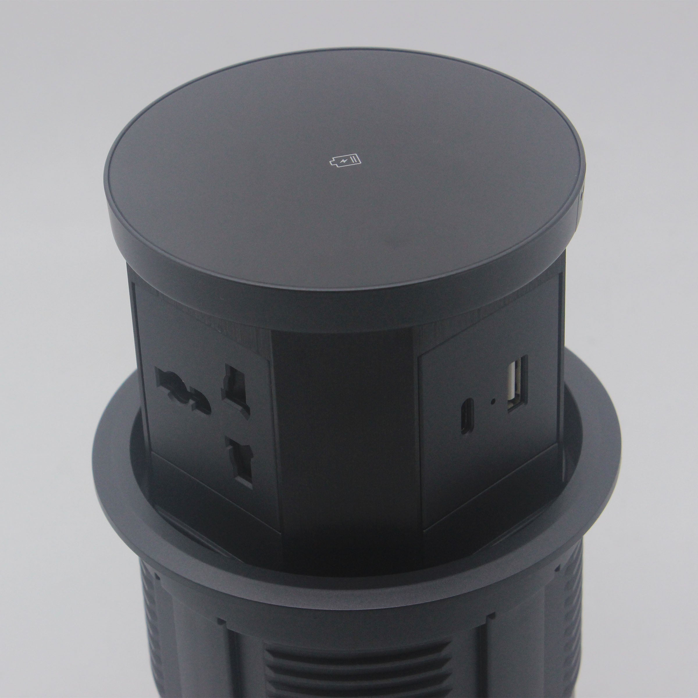 Tempered Glass Pop Up Socket JXB-015B -  Smart Sockets - ebarza Furniture UAE | Shop Modern Furniture in Abu Dhabi & Dubai - مفروشات ايبازرا في الامارات | تسوق اثاث عصري وديكورات مميزة في دبي وابوظبي