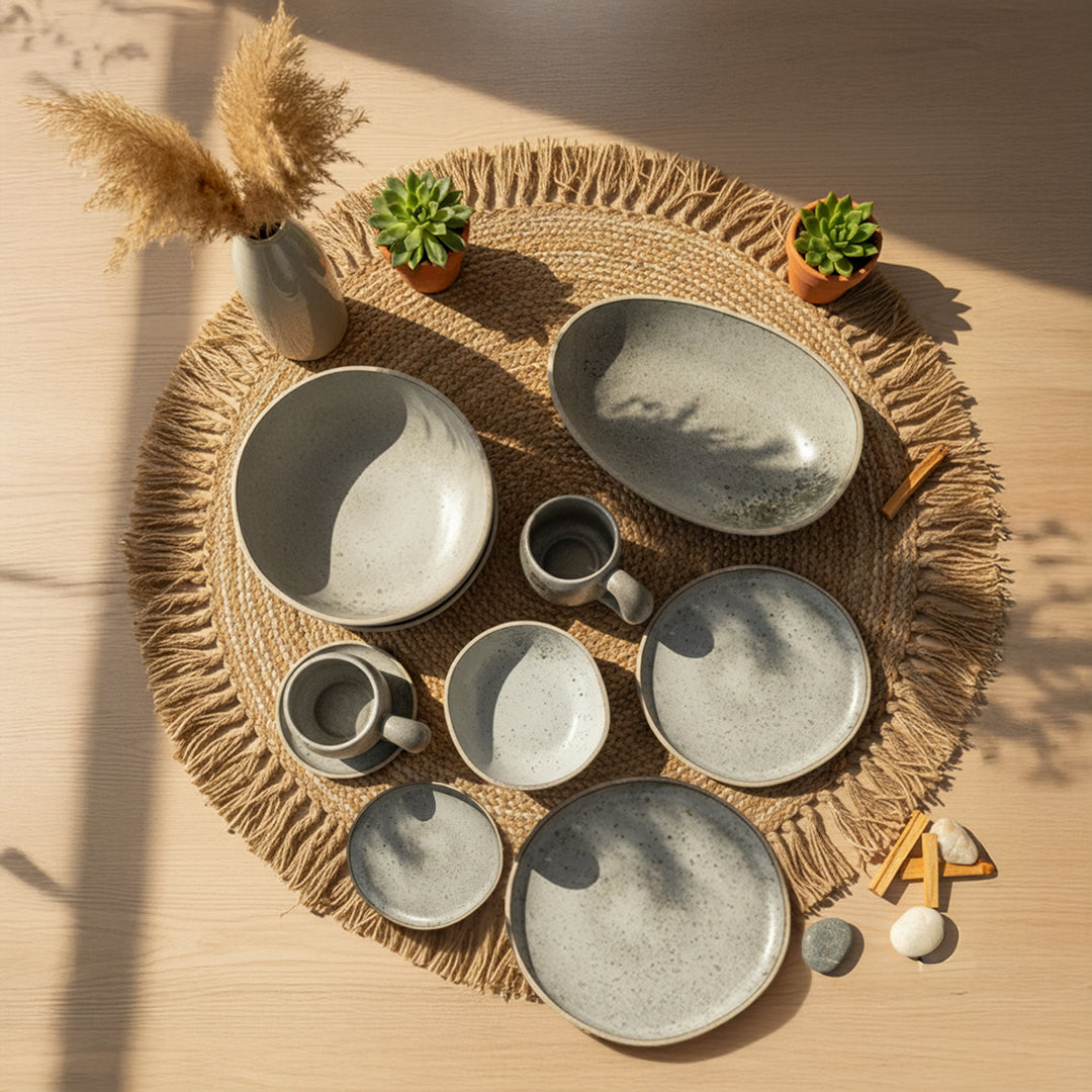 Ceramic plate from BEACON Terra E837-P-08268 9-inch ceramic plate with earthy design, perfect for dining or serving.