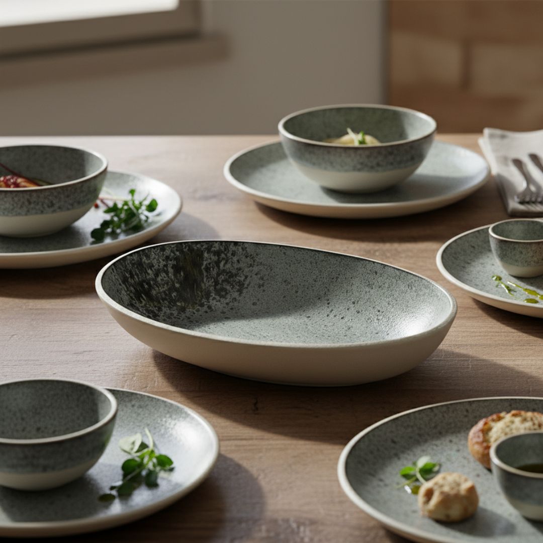 Dinnerware & Stoneware Salad Dessert And Cereal Bowl E837-B-12023  13 -  Plates - ebarza Furniture UAE | Shop Modern Furniture in Abu Dhabi & Dubai - مفروشات ايبازرا في الامارات | تسوق اثاث عصري وديكورات مميزة في دبي وابوظبي