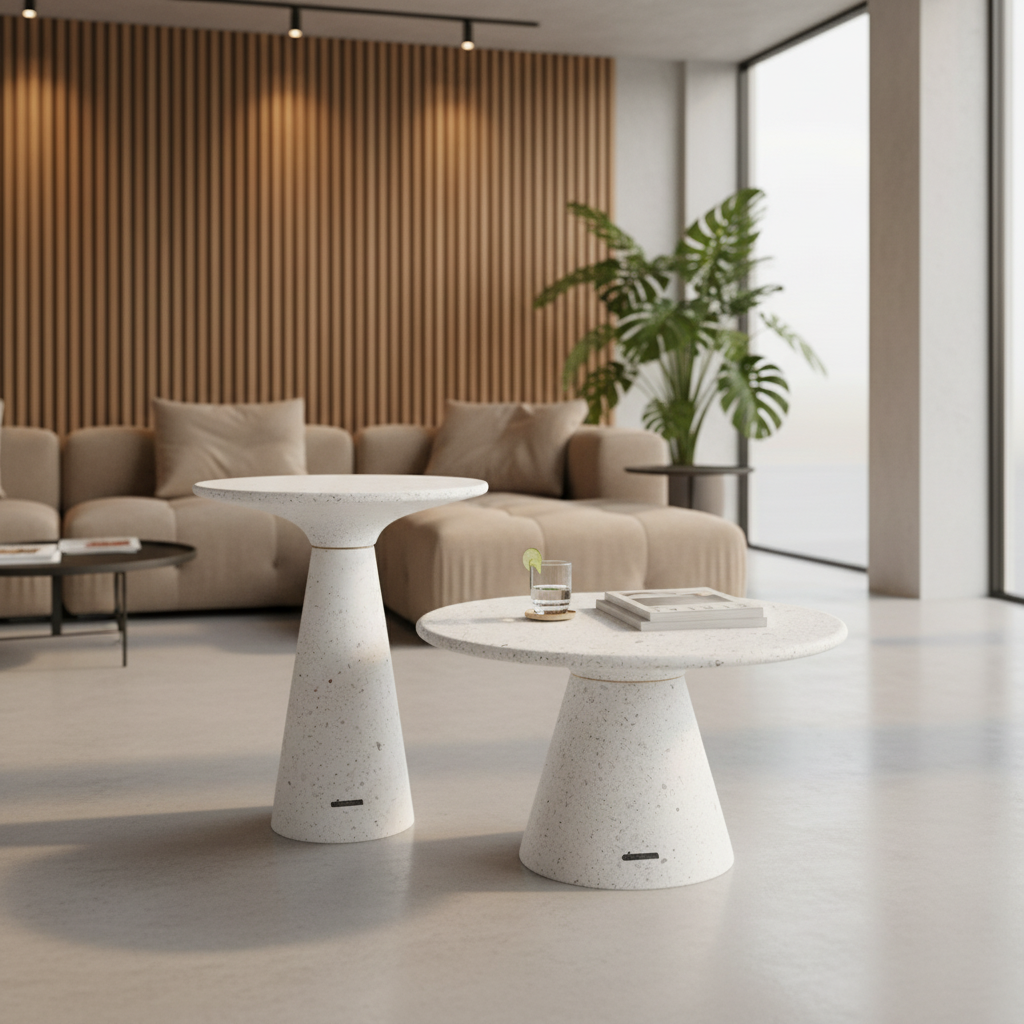 Terrazzo D60 Coffee Table N012-45 -  Coffee tables - ebarza Furniture UAE | Shop Modern Furniture in Abu Dhabi & Dubai - مفروشات ايبازرا في الامارات | تسوق اثاث عصري وديكورات مميزة في دبي وابوظبي