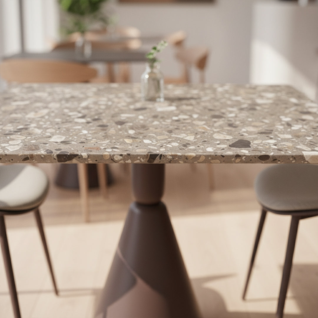 BEACON terrazzo table top 301-N0272 with colorful stone chips, smooth surface, ideal for modern dining or accent tables.