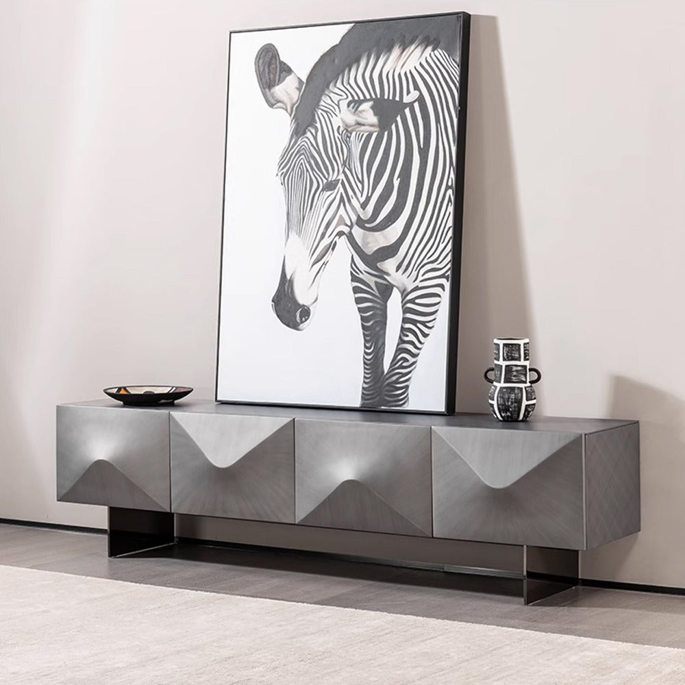 Titanium Black TV Unit IDG-D212 (18015) -  Sideboards - ebarza Furniture UAE | Shop Modern Furniture in Abu Dhabi & Dubai - مفروشات ايبازرا في الامارات | تسوق اثاث عصري وديكورات مميزة في دبي وابوظبي