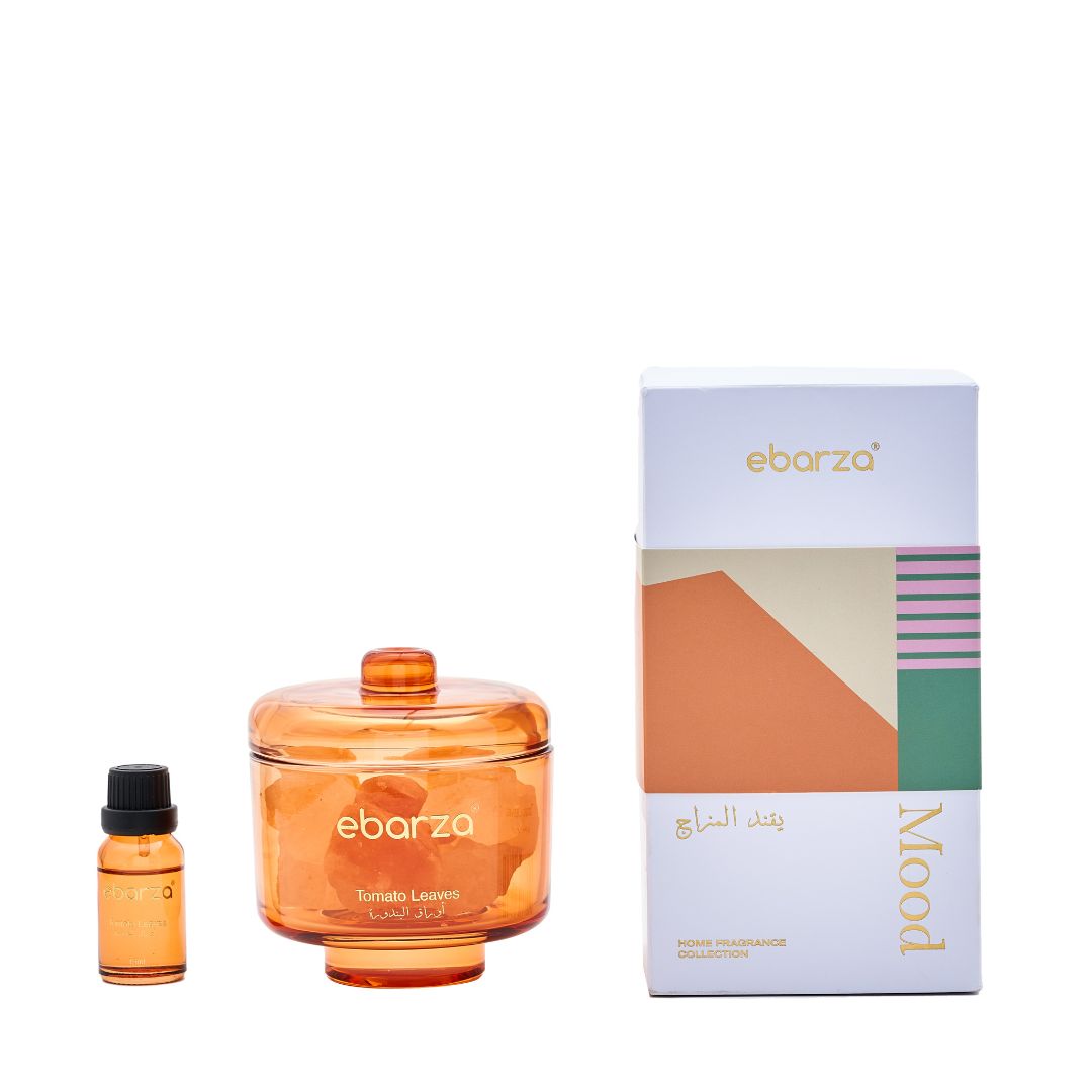 Tomato leaves fragrance oil in a 15ml glass bottle with dropper, designed for use with stick diffusers, by M&SENSE.
