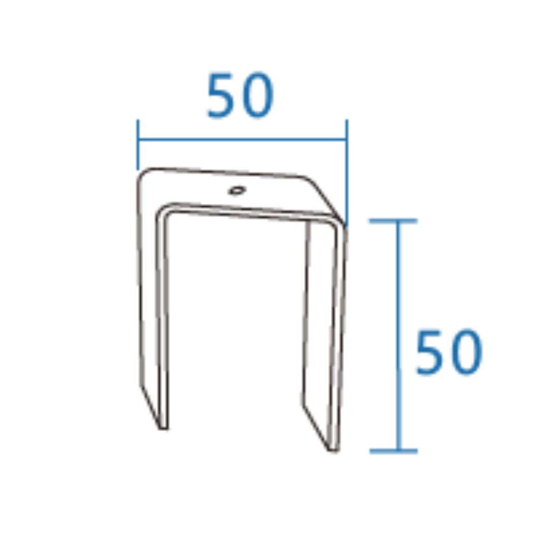 BEACON smart track lighting fixing clips, 50x50mm R20-642 connector for secure installation of track lighting system.