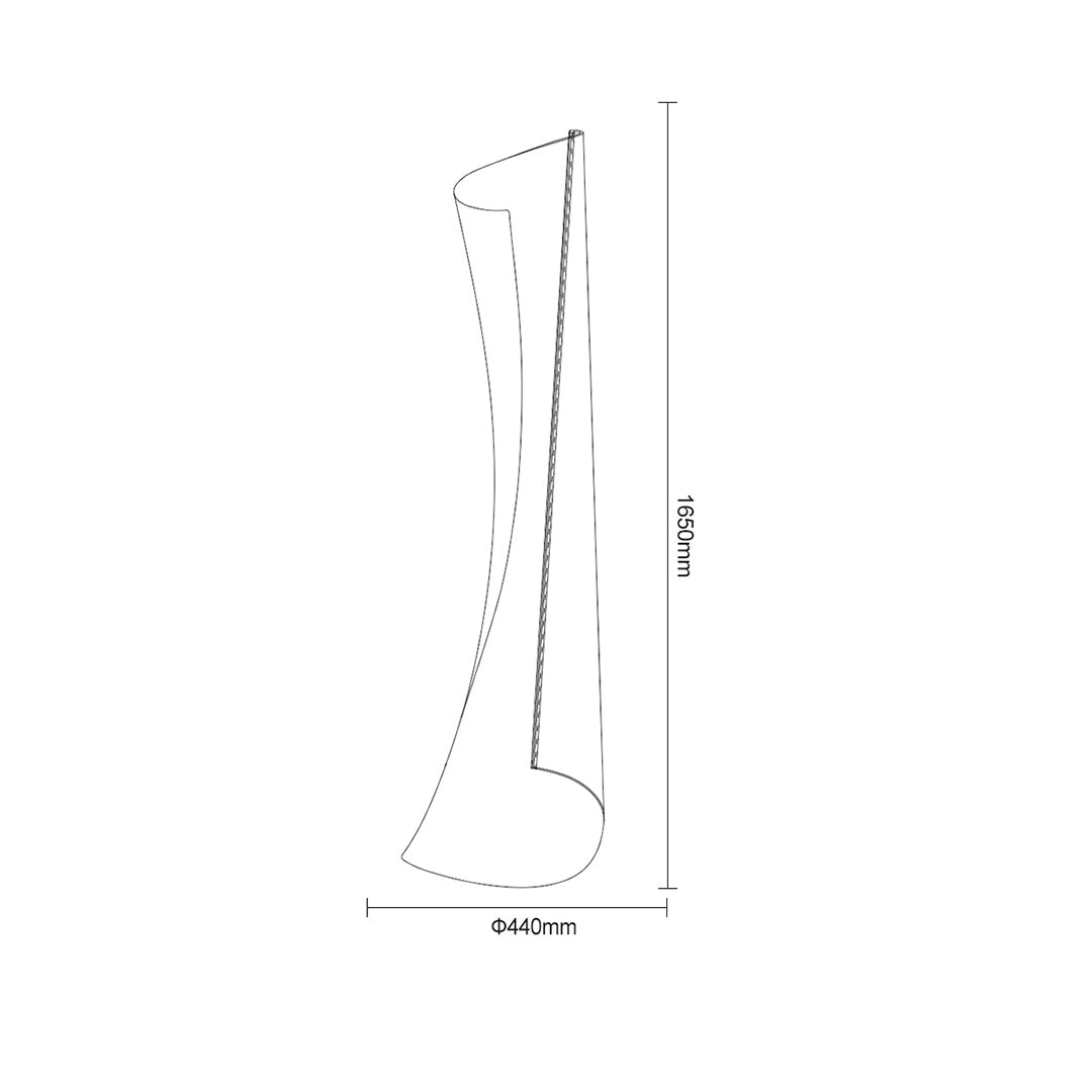 Transparent torso floor lamp by BEACON, modern floor lamp with clear, sculptural design for stylish interior lighting.