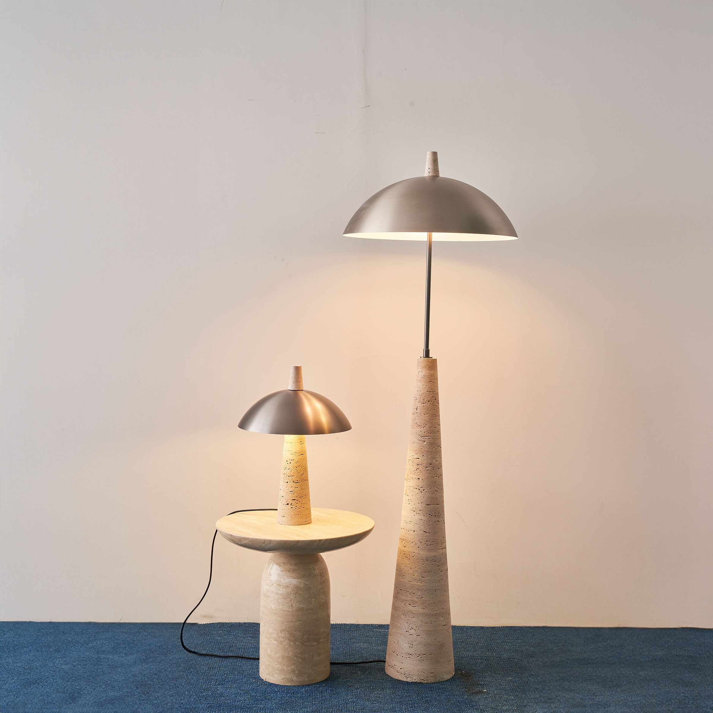 Travertine Base Table Lamp JA015T -  Desk\table Lamps - ebarza Furniture UAE | Shop Modern Furniture in Abu Dhabi & Dubai - مفروشات ايبازرا في الامارات | تسوق اثاث عصري وديكورات مميزة في دبي وابوظبي