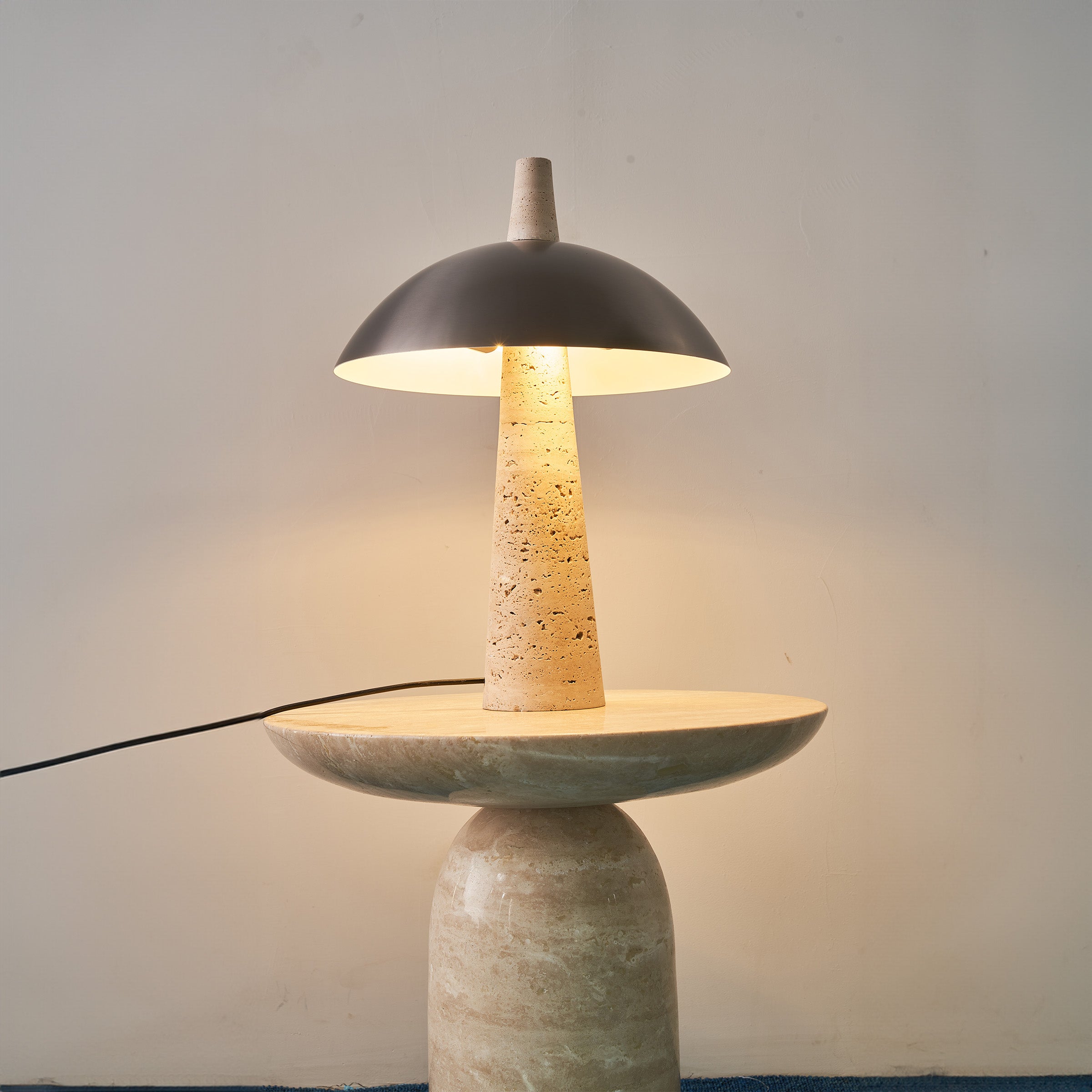 Travertine Base Table Lamp JA015T -  Desk\table Lamps - ebarza Furniture UAE | Shop Modern Furniture in Abu Dhabi & Dubai - مفروشات ايبازرا في الامارات | تسوق اثاث عصري وديكورات مميزة في دبي وابوظبي