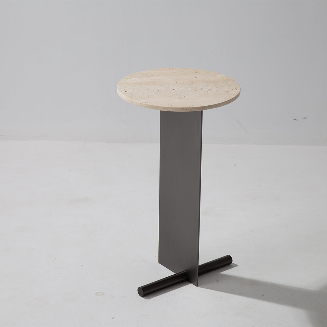 Beige travertine coffee table from BEACON JIADG, model JA053-A, with a modern rectangular design and smooth surface.