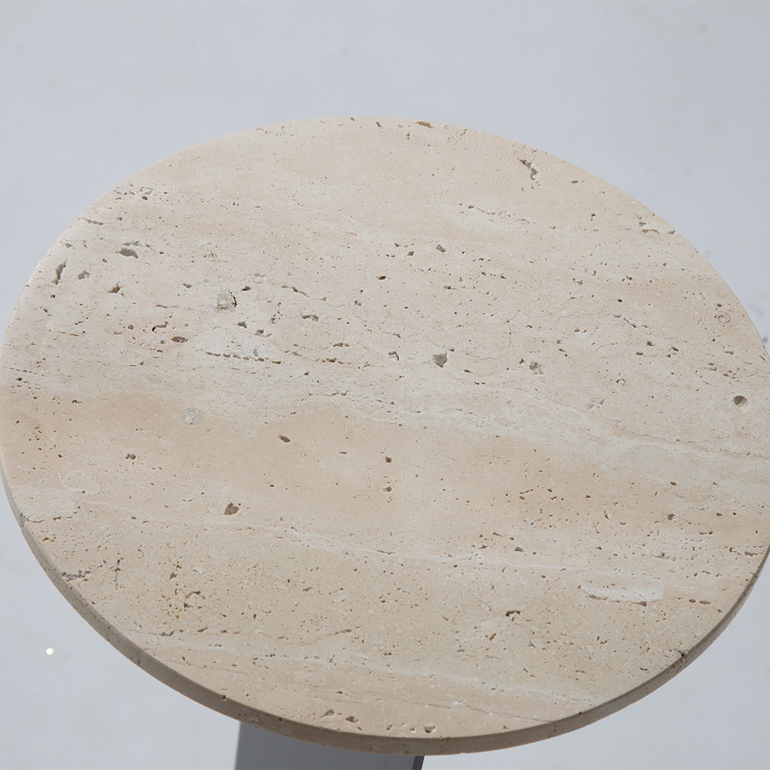 Elegant travertine coffee table by BEACON, model JA053-A, featuring a sleek surface and modern design for living room decor.