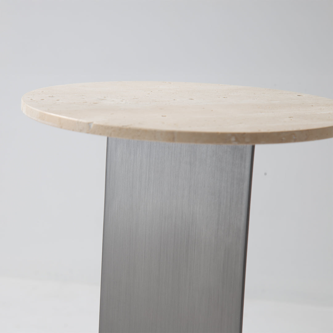 Beige travertine coffee table with sleek modern design from BEACON JIADG, model JA053-A, featuring a smooth surface and sturdy legs.