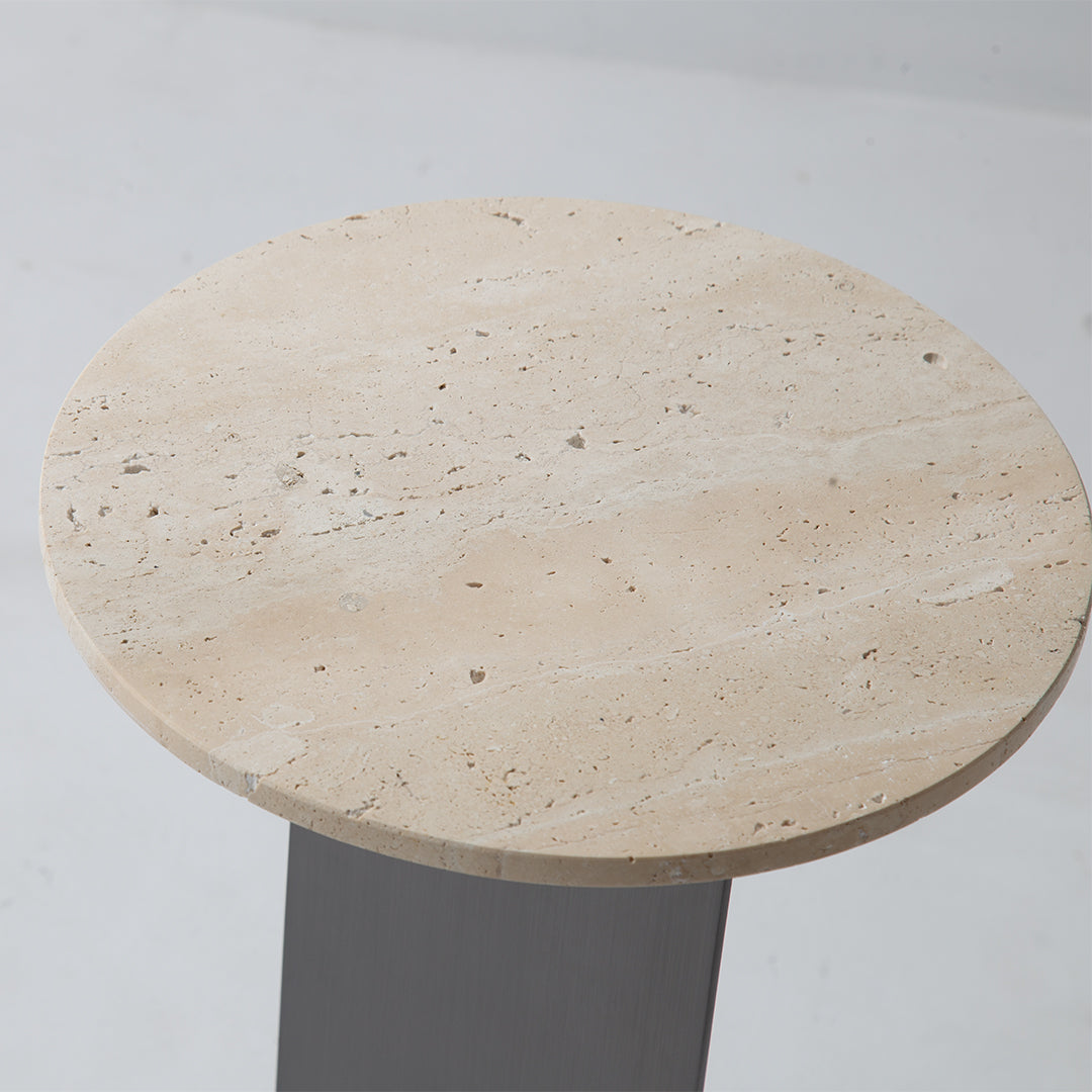 Travertine coffee table by BEACON with a sleek rectangular design and natural stone surface for modern living spaces.