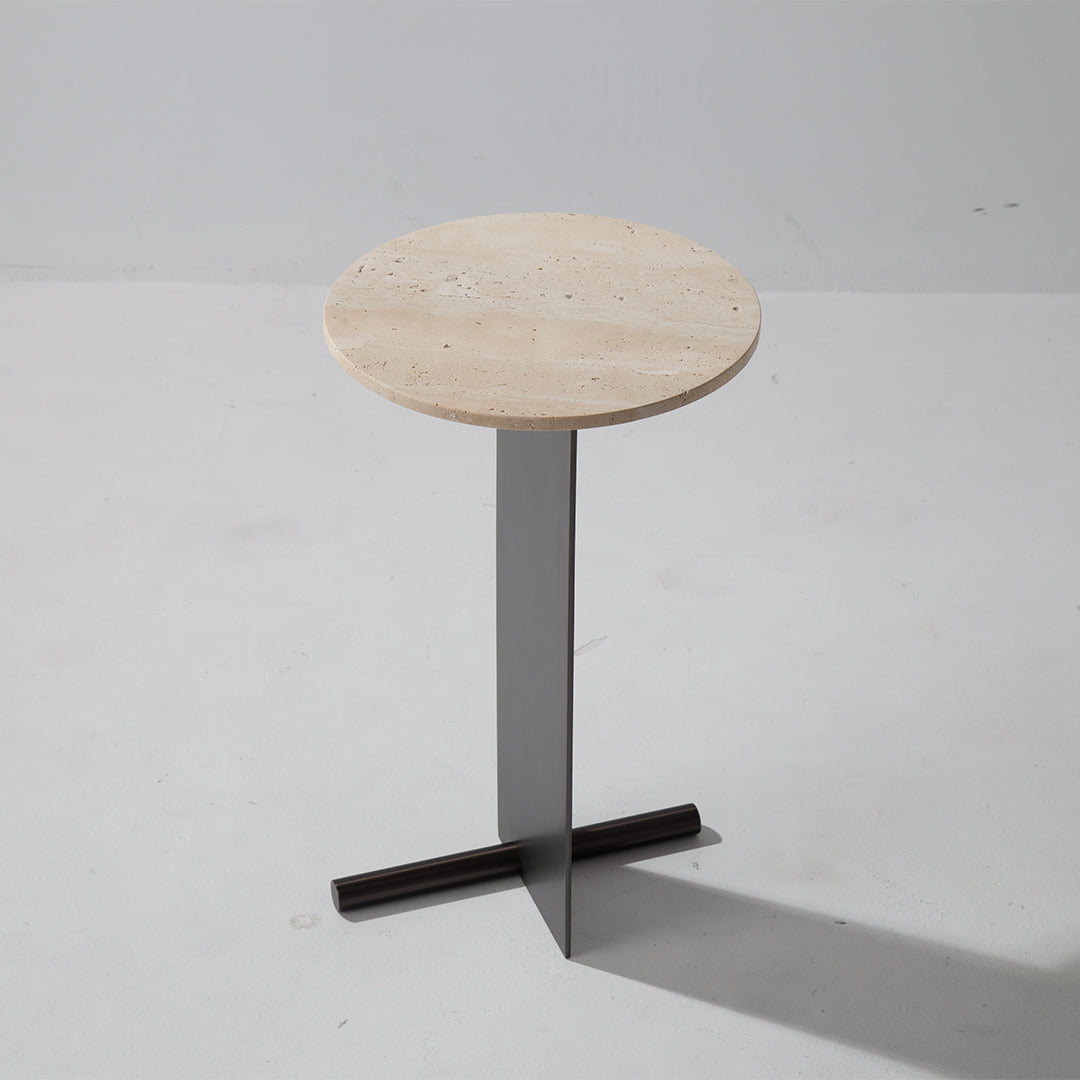 Travertine coffee table from BEACON JIADG, model JA053-A, featuring a sleek stone surface and modern design.
