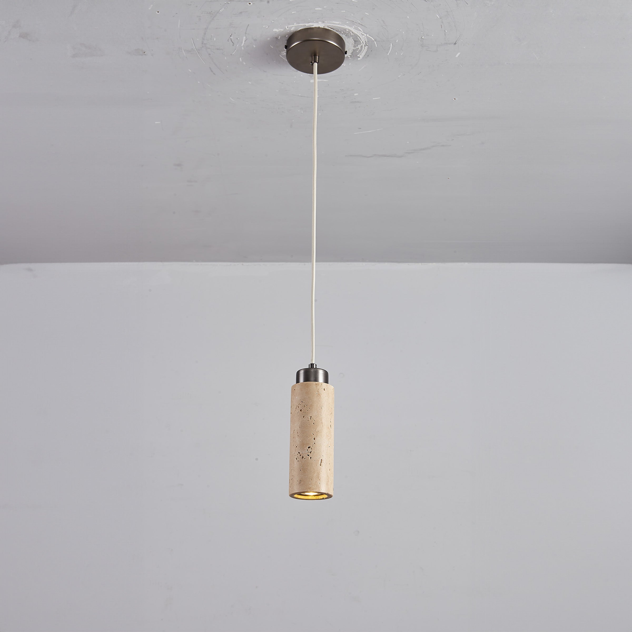 BEACON JIADG travertine pendant lamp 60005-1P hanging fixture with natural stone finish and modern design.