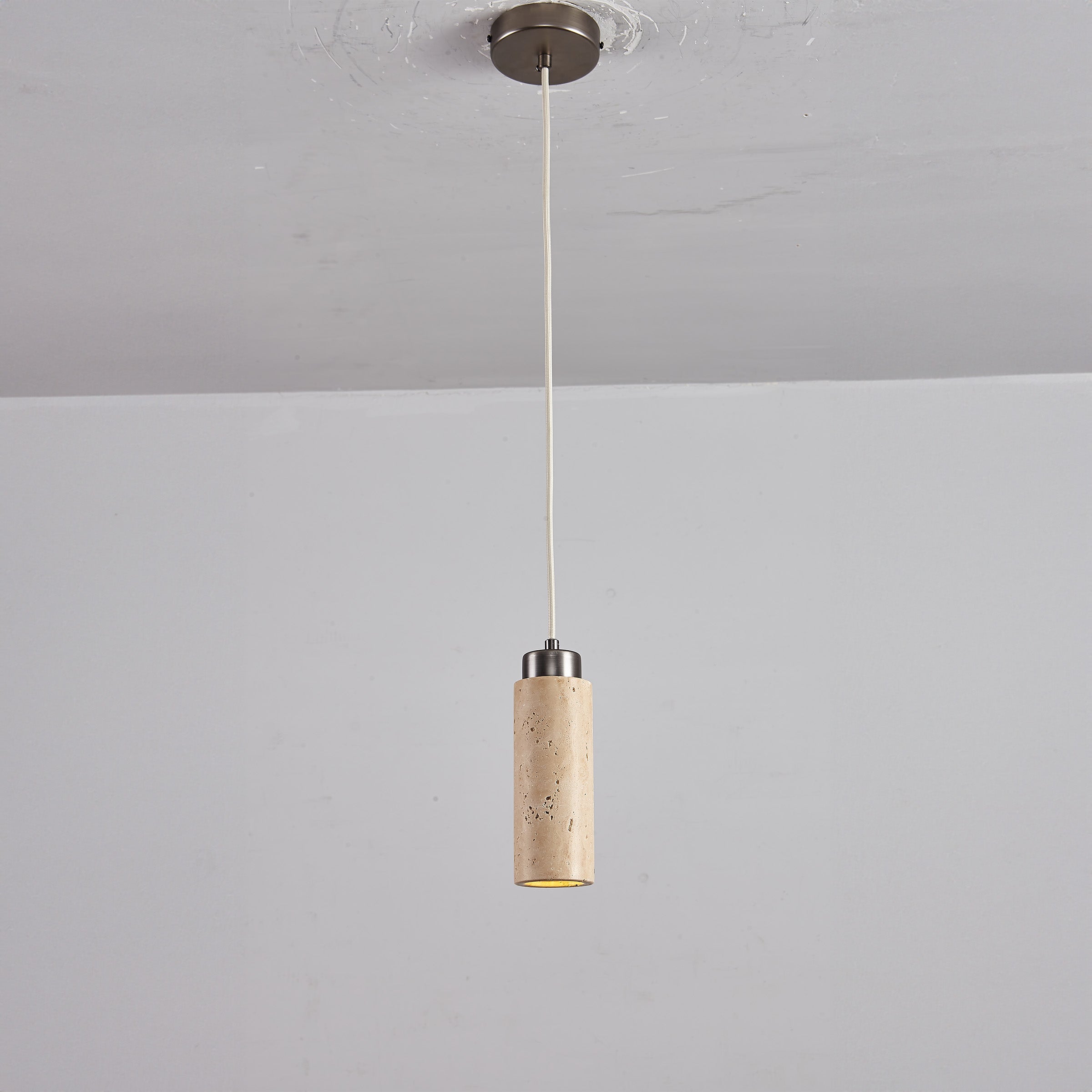BEACON travertine pendant lamp 60005-1P hanging fixture with natural stone finish, stylish lighting for modern interiors