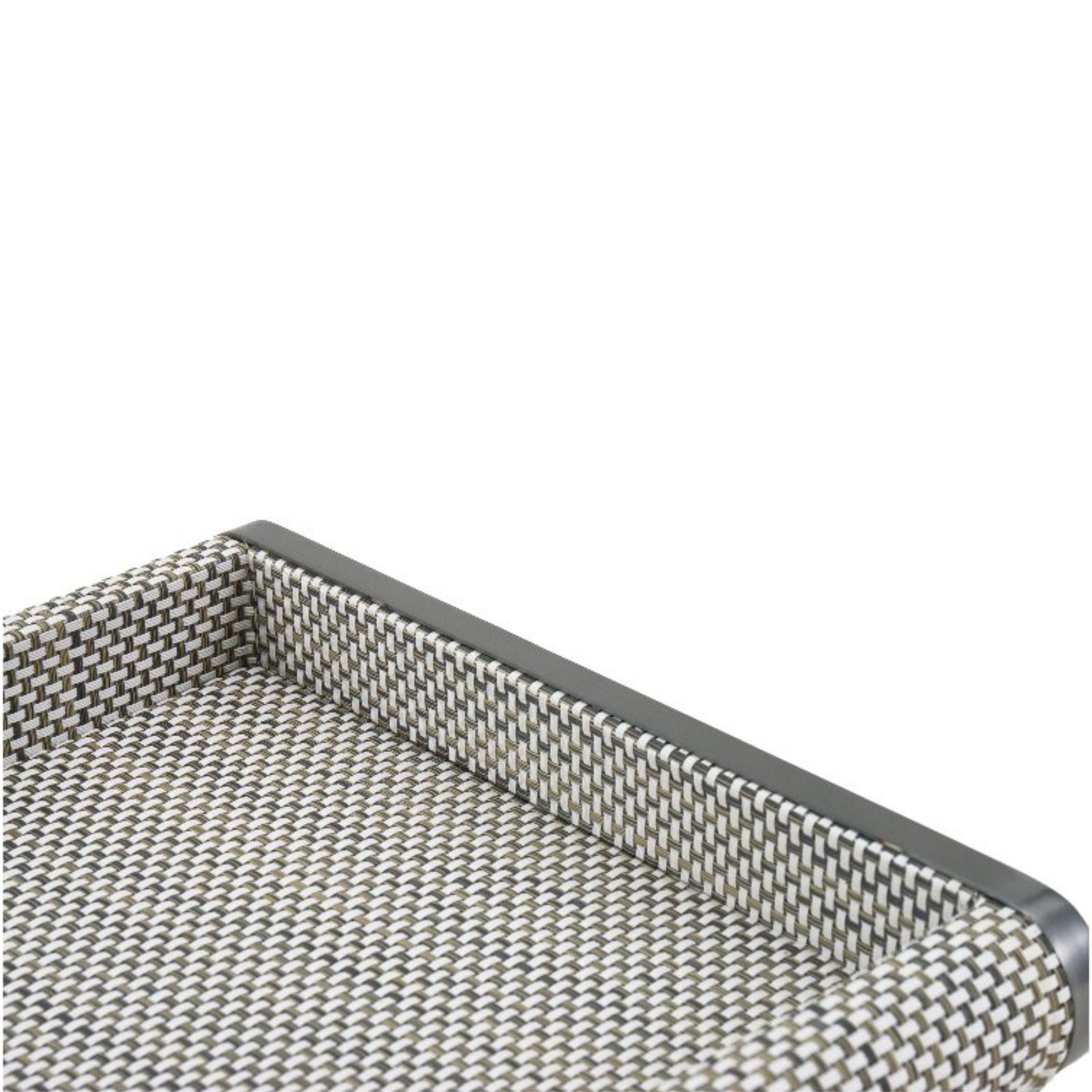 BEACON FSDG Tray DT201216B, rectangular serving tray with handles, sleek black finish, perfect for dining or display purposes.