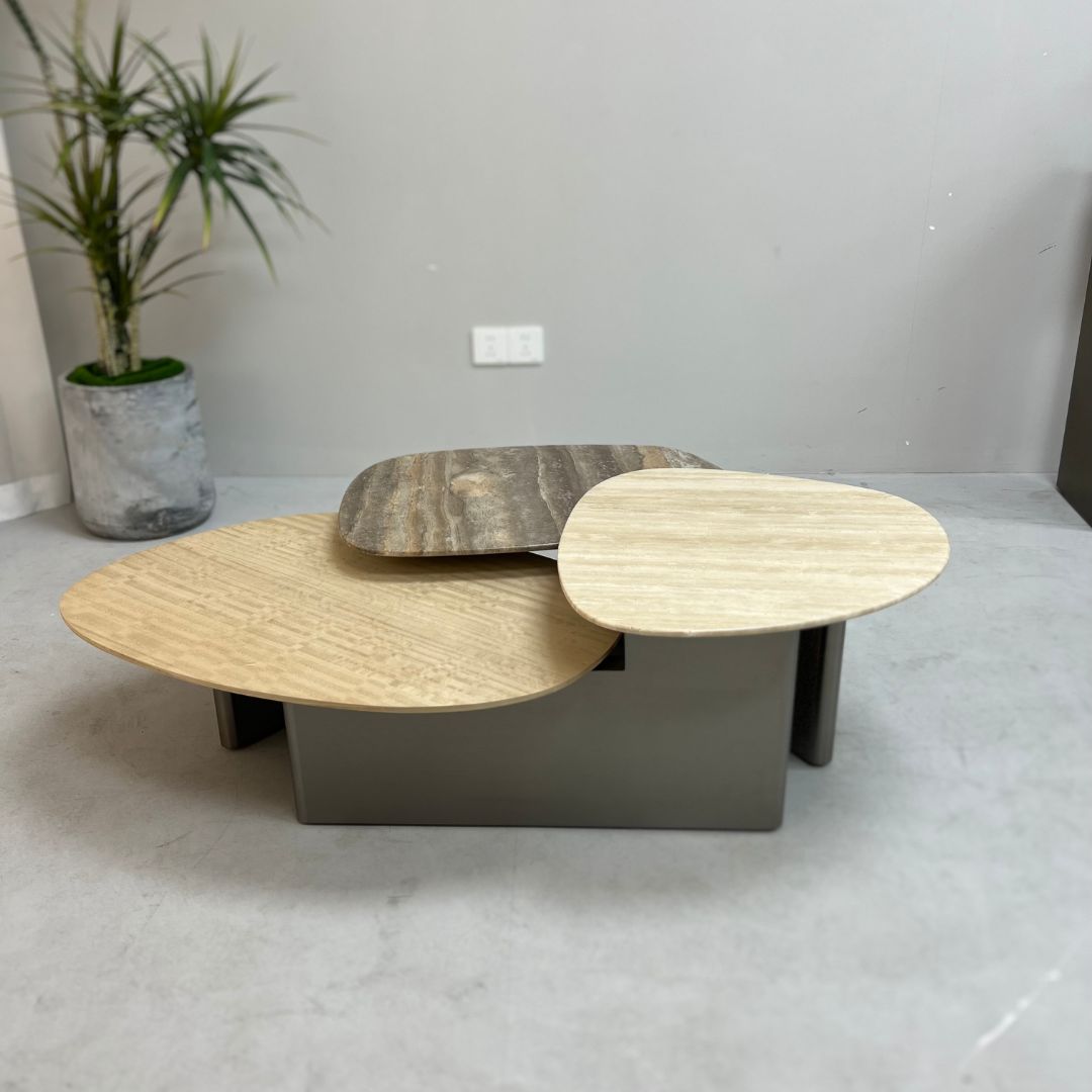Tri Forma Coffee Table TG-725 -  Coffee Tables - ebarza Furniture UAE | Shop Modern Furniture in Abu Dhabi & Dubai - مفروشات ايبازرا في الامارات | تسوق اثاث عصري وديكورات مميزة في دبي وابوظبي