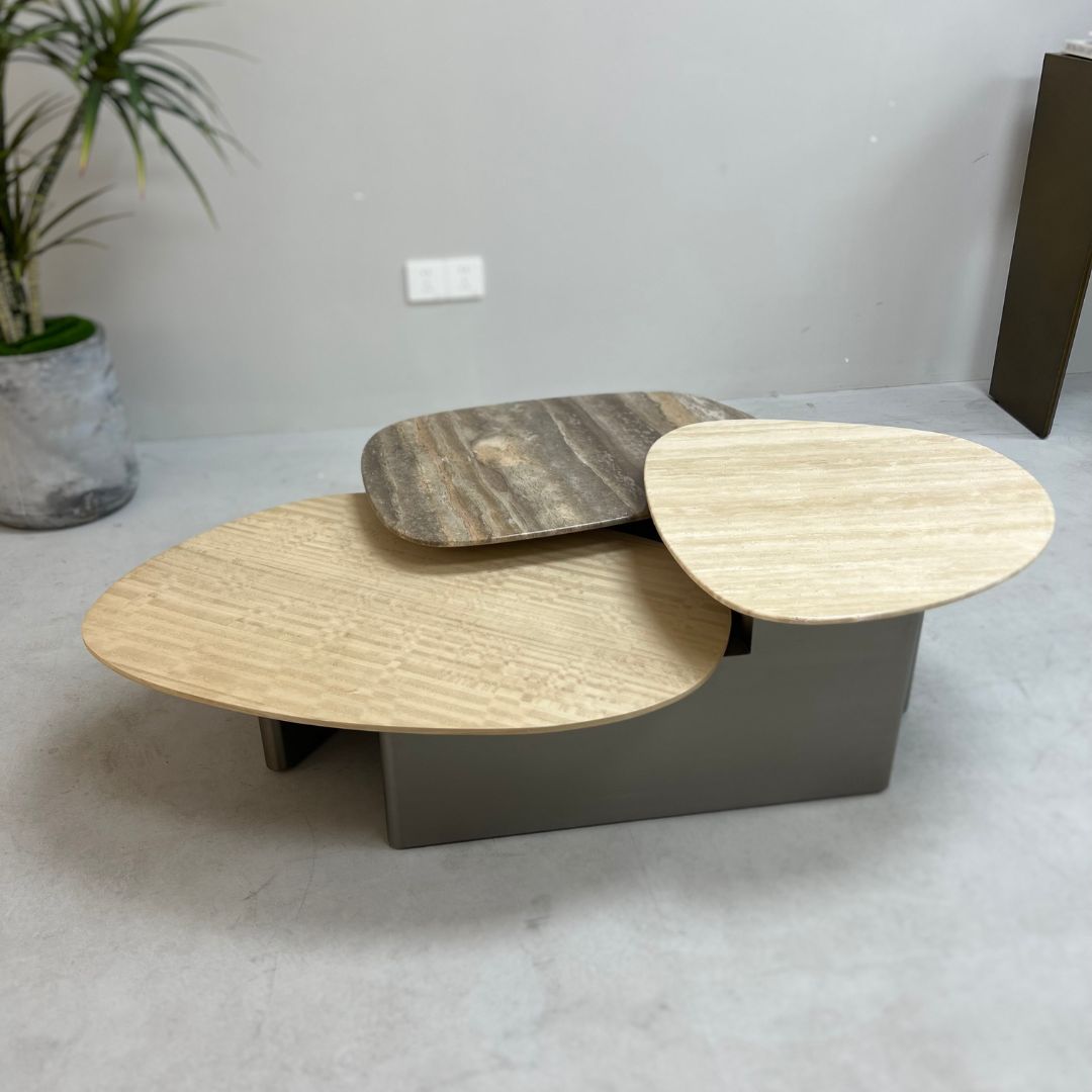 Tri Forma Coffee Table TG-725 -  Coffee Tables - ebarza Furniture UAE | Shop Modern Furniture in Abu Dhabi & Dubai - مفروشات ايبازرا في الامارات | تسوق اثاث عصري وديكورات مميزة في دبي وابوظبي