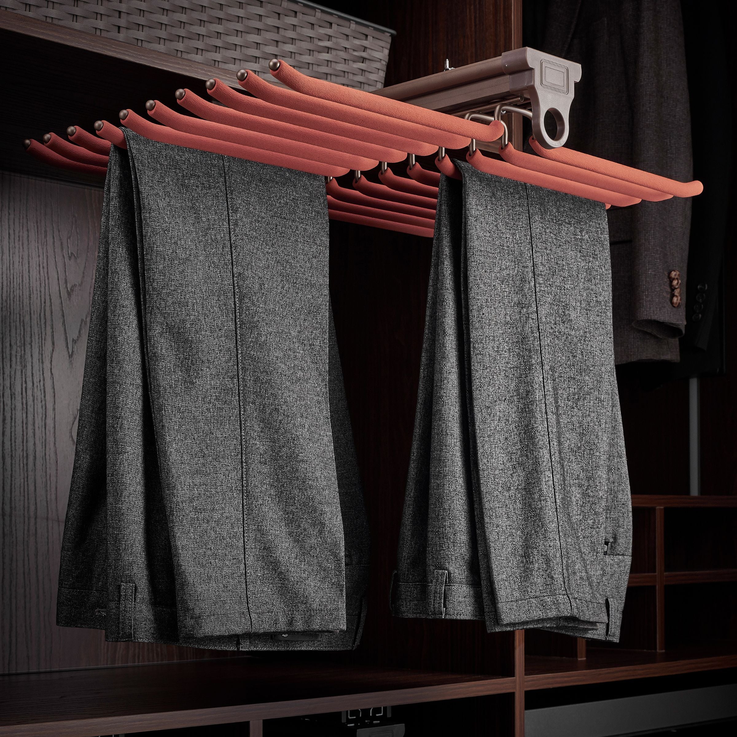 TROUSERS RACK(SOFT CLOSING) MA.1108 -  Hangers - ebarza Furniture UAE | Shop Modern Furniture in Abu Dhabi & Dubai - مفروشات ايبازرا في الامارات | تسوق اثاث عصري وديكورات مميزة في دبي وابوظبي