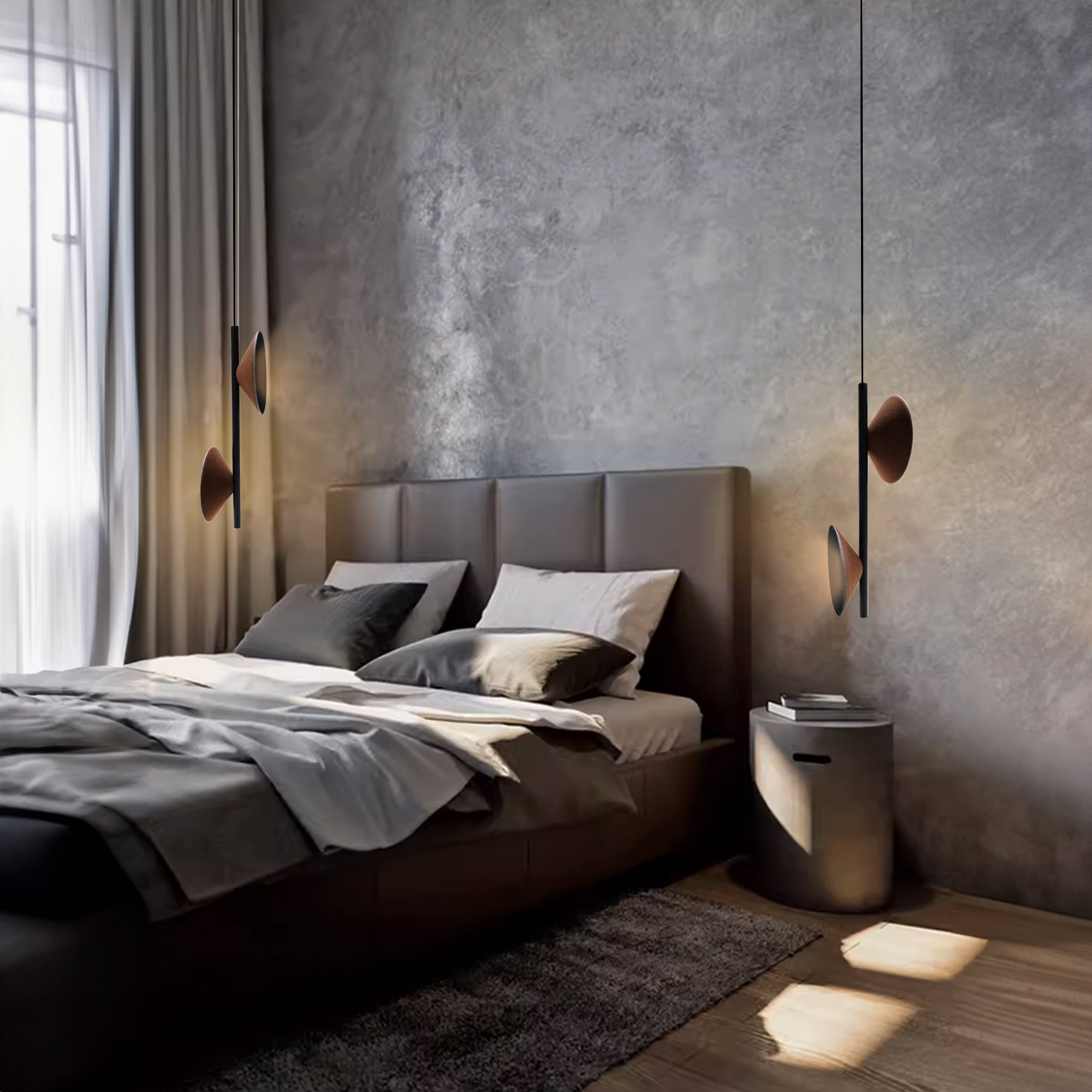 BEACON tube pendant lamp FY-PEA383-B with sleek cylindrical design, ideal for modern interior lighting.