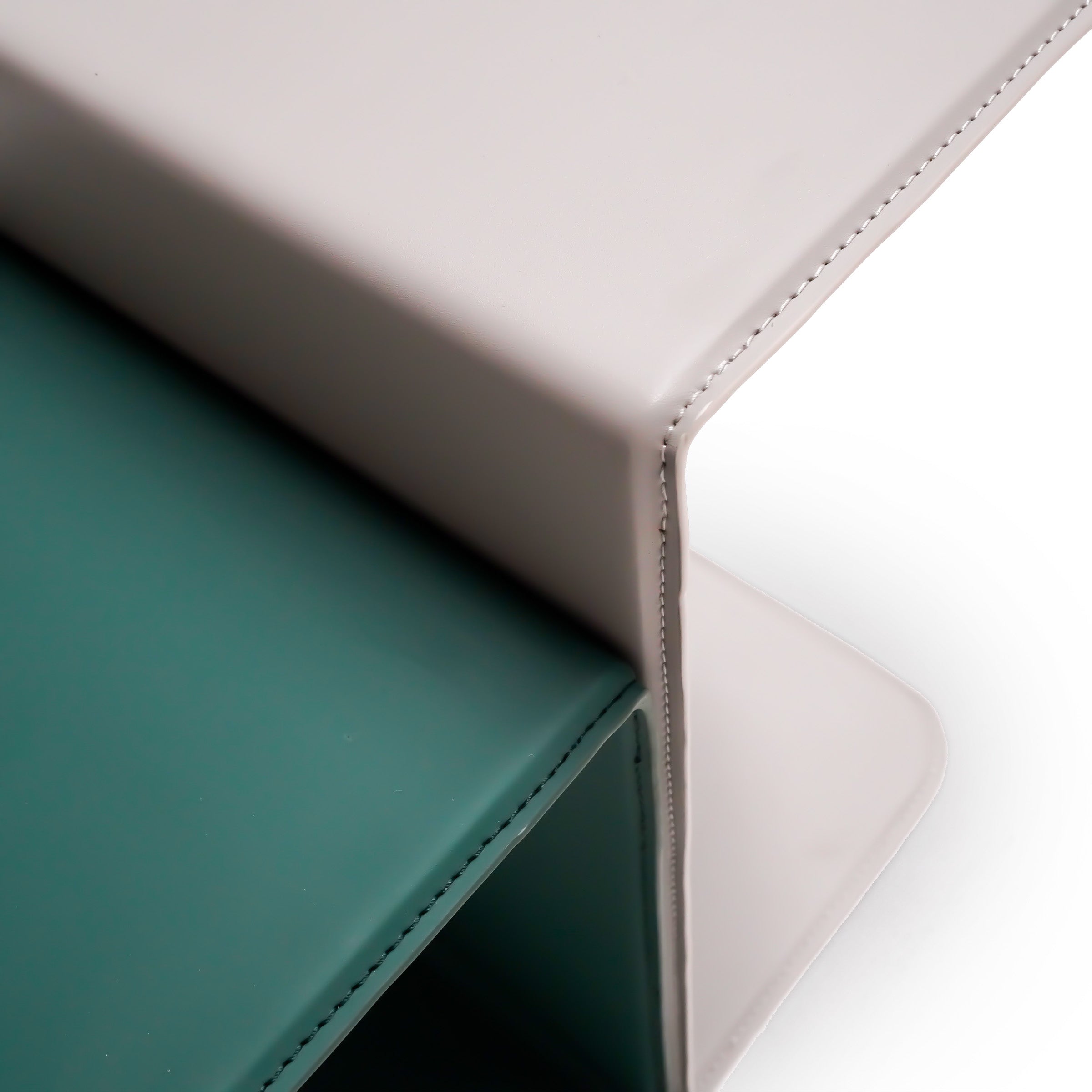 Two-Tiered Saddle Leather Side Table LT-070 -  Side Tables - ebarza Furniture UAE | Shop Modern Furniture in Abu Dhabi & Dubai - مفروشات ايبازرا في الامارات | تسوق اثاث عصري وديكورات مميزة في دبي وابوظبي