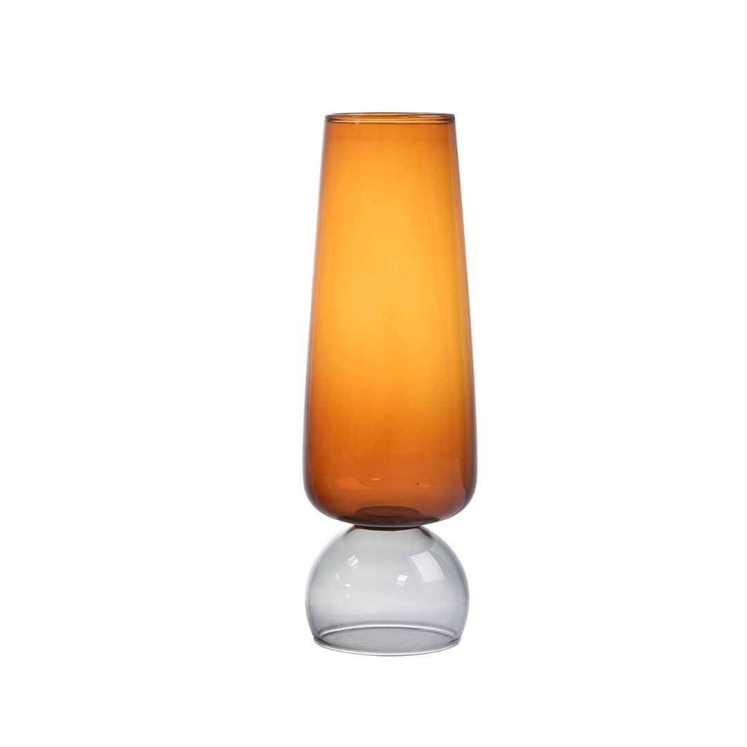 Two-tone glass flute with 180ml capacity, stylish drinkware from BEACON featuring a sleek design and elegant finish.