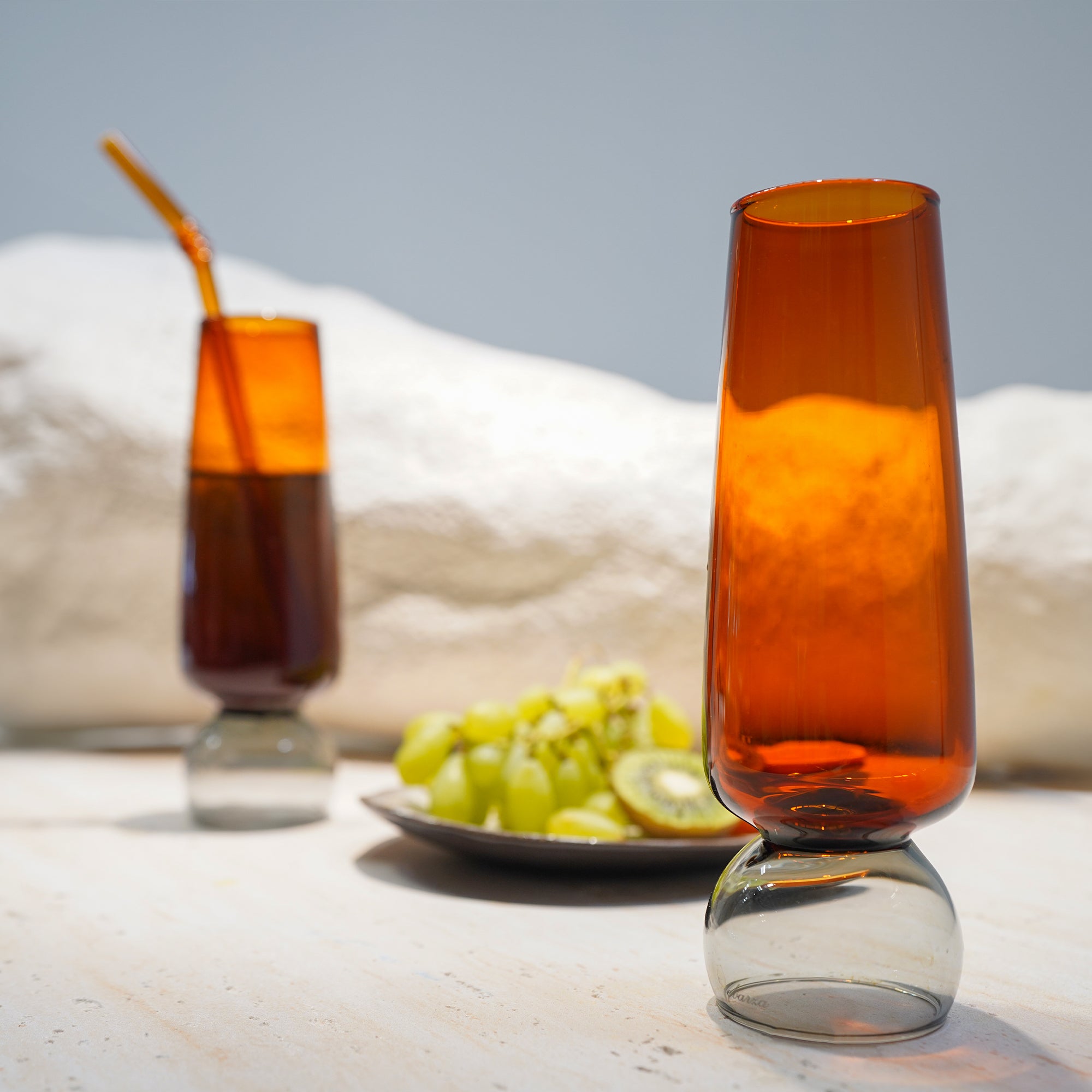 Two-tone 180ml flute glass from BEACON drinkware, featuring a sleek design and elegant two-tone finish.