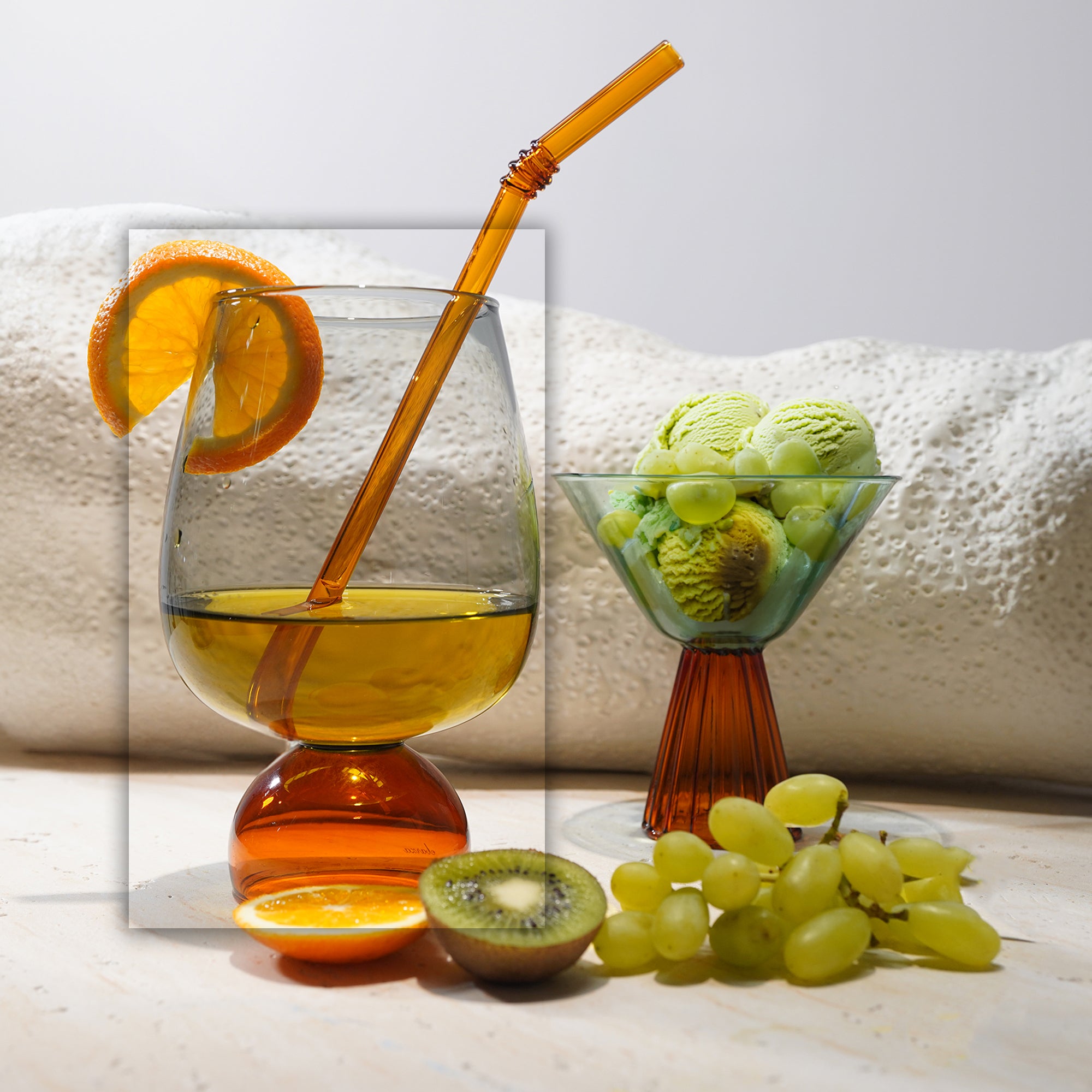 Two-tone 630ml BEACON drinkware glass for juice or water with a stylish design and durable construction.