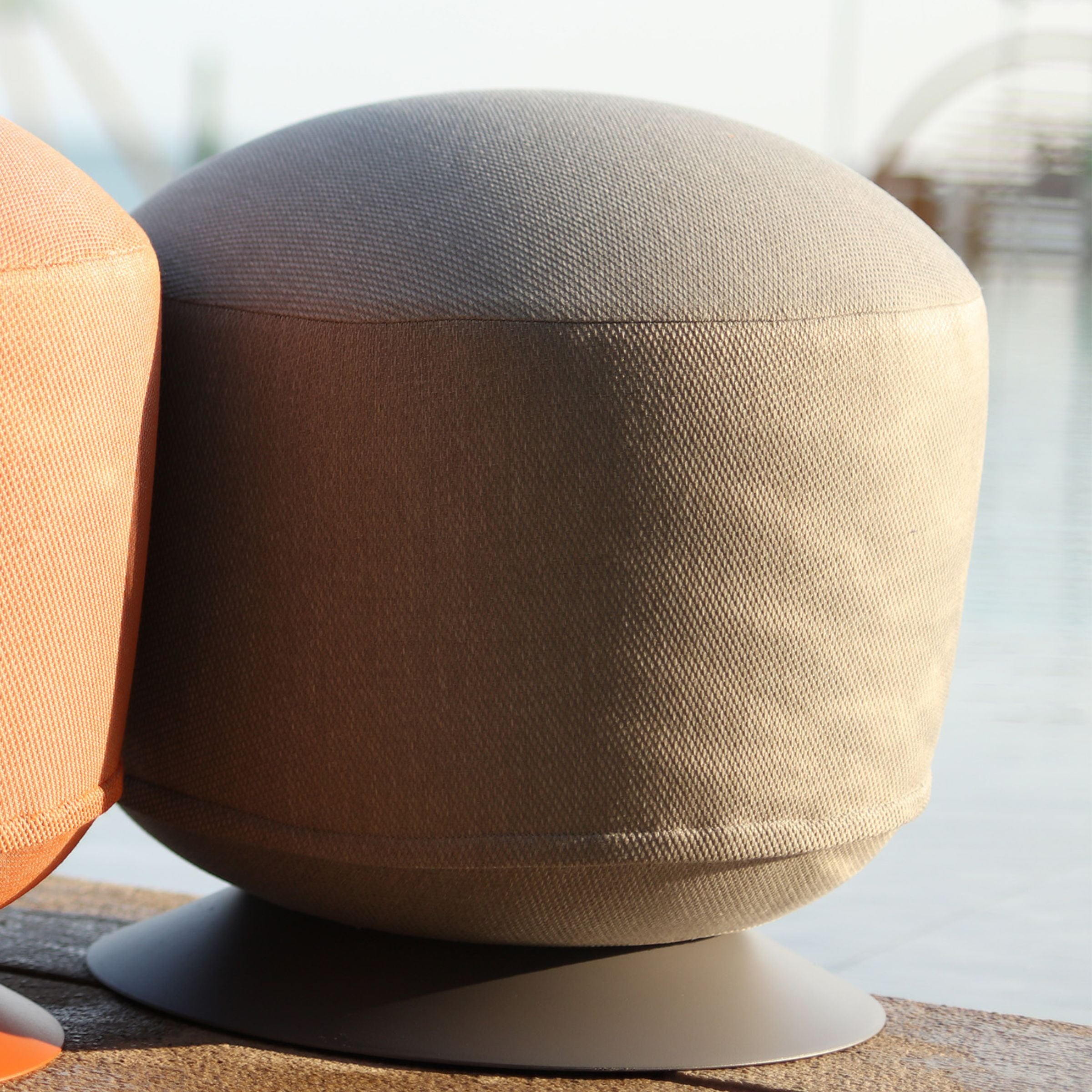 UFO Outdoor Small Stool Sand Matte Pouf Matt-UFO-Pouf -  Outdoor Chairs - ebarza Furniture UAE | Shop Modern Furniture in Abu Dhabi & Dubai - مفروشات ايبازرا في الامارات | تسوق اثاث عصري وديكورات مميزة في دبي وابوظبي