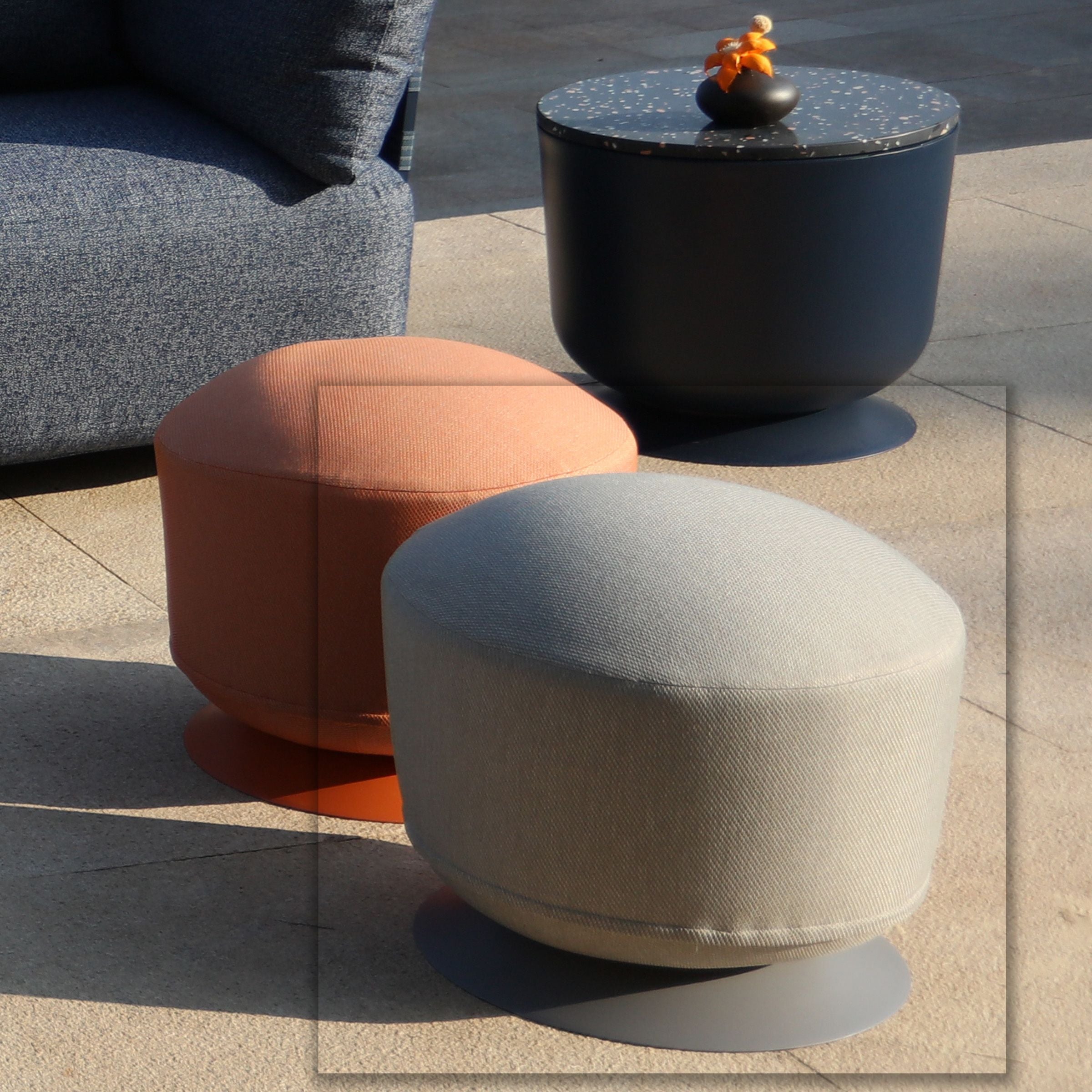 UFO Outdoor Small Stool Sand Matte Pouf Matt-UFO-Pouf -  Outdoor Chairs - ebarza Furniture UAE | Shop Modern Furniture in Abu Dhabi & Dubai - مفروشات ايبازرا في الامارات | تسوق اثاث عصري وديكورات مميزة في دبي وابوظبي