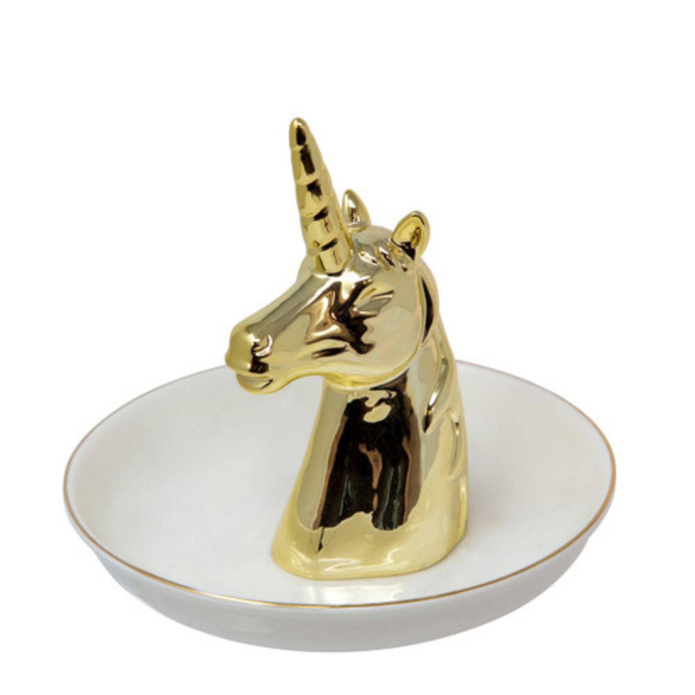 Unicorn Ring Holder - Ceramic 12747-17 -  Home Decor Figurines | حامل الخاتم وحيد القرن - سيراميك - ebarza Furniture UAE | Shop Modern Furniture in Abu Dhabi & Dubai - مفروشات ايبازرا في الامارات | تسوق اثاث عصري وديكورات مميزة في دبي وابوظبي