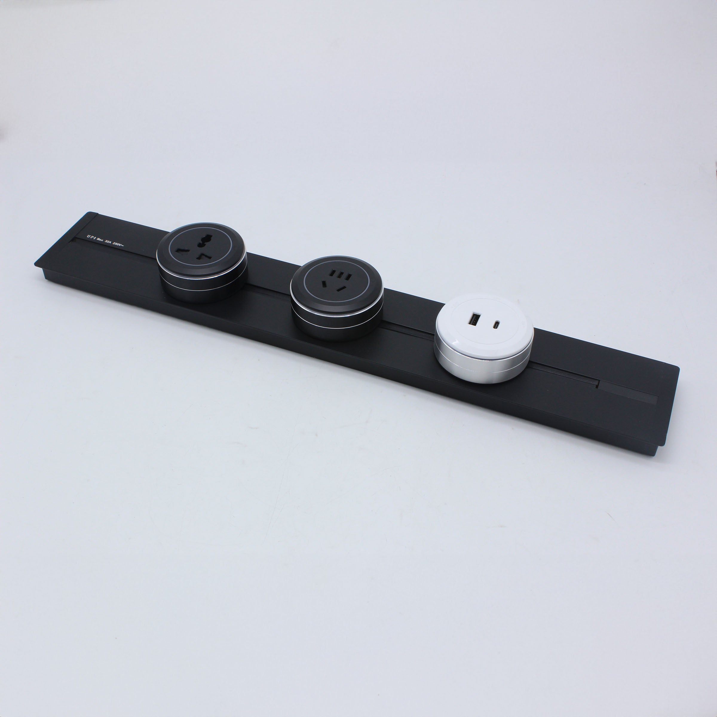BEACON Universal Power Adapter AH04-CU for Power Track System, compact and versatile with multiple connection options.