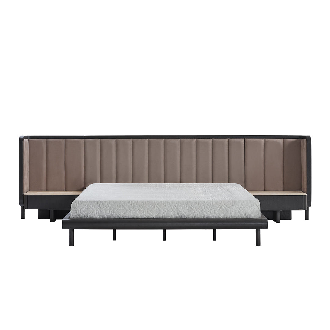 ECOLE LIVING Utopia bedstead in a modern design, featuring a sturdy wooden frame and sleek finish for a contemporary bedroom.