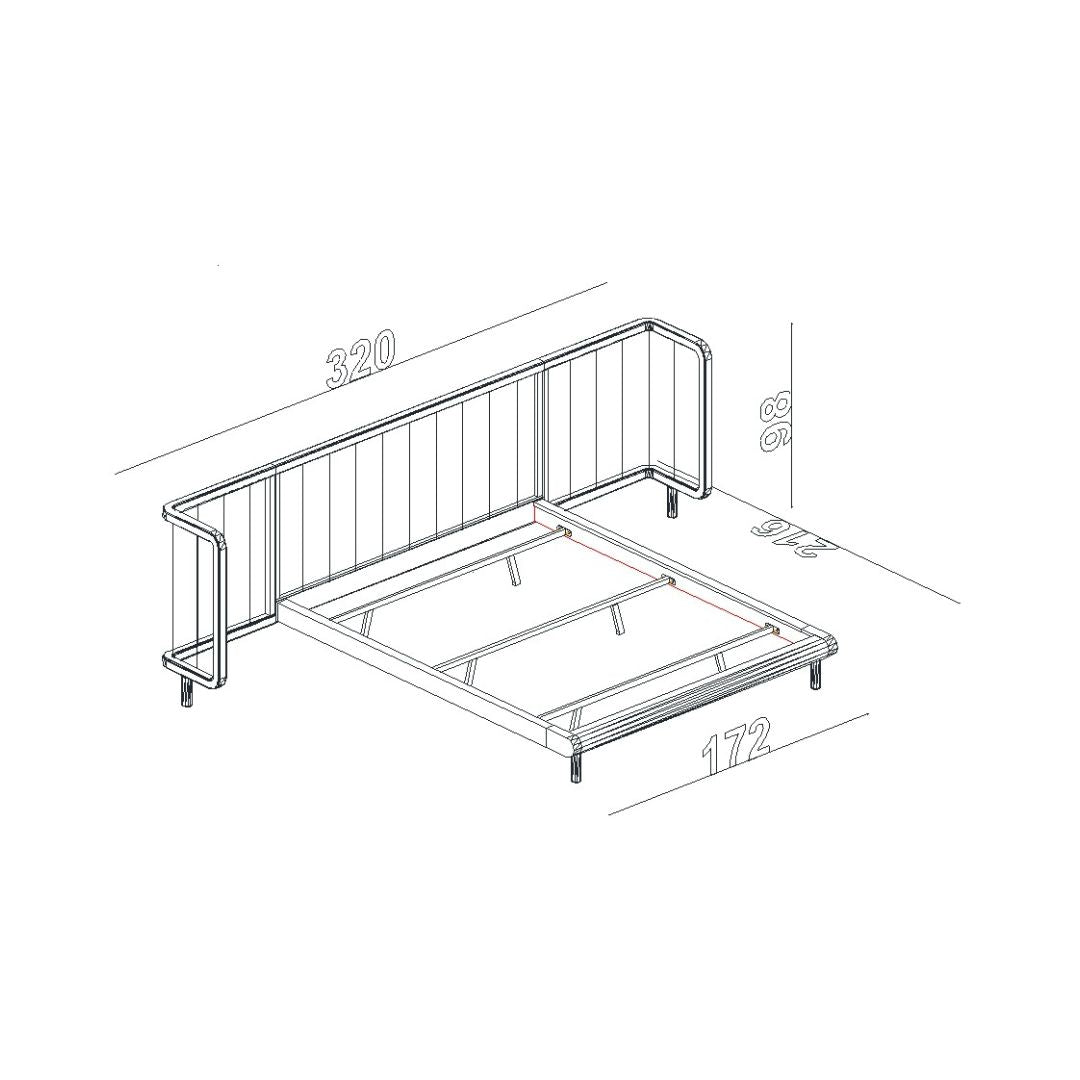 ECOLE LIVING UTOPIA bedstead in natural wood finish, showcasing a modern minimalist design with clean lines and sturdy construction.