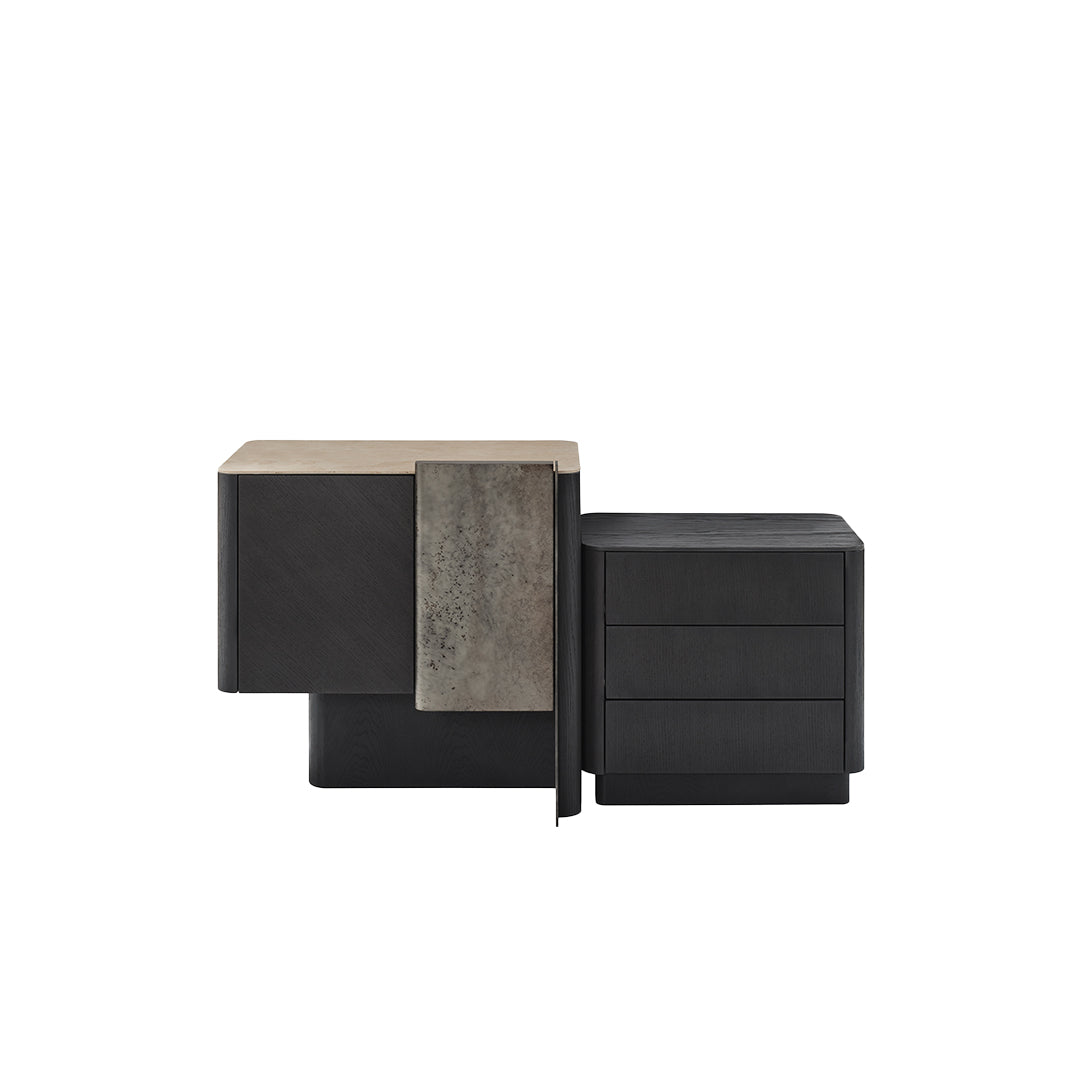 ECOLE LIVING UTOPIA Dresser with multiple drawers in a modern wooden finish, designed for bedroom storage.