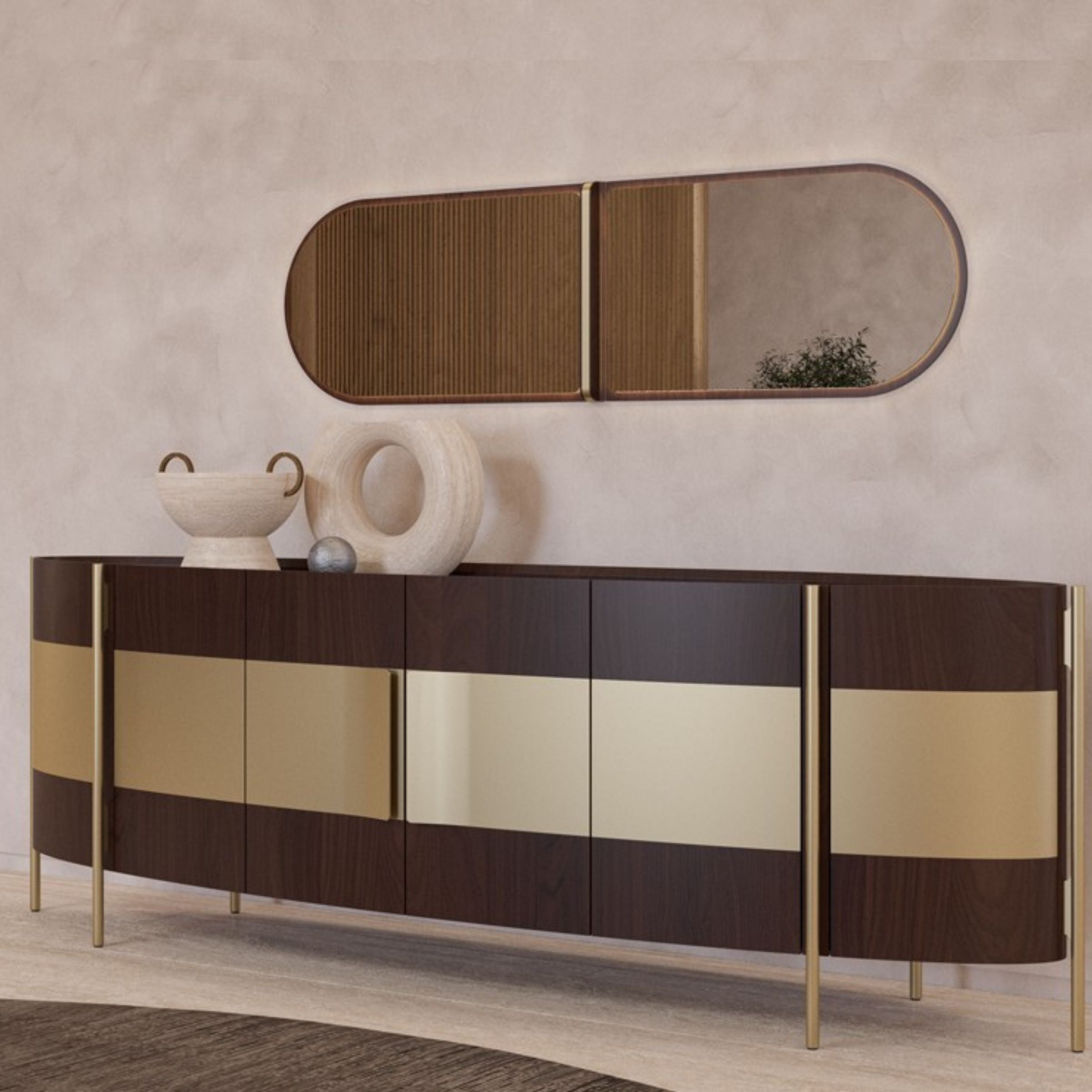 Vega Sideboard 268cm KONVEG001 -  Sideboards - ebarza Furniture UAE | Shop Modern Furniture in Abu Dhabi & Dubai - مفروشات ايبازرا في الامارات | تسوق اثاث عصري وديكورات مميزة في دبي وابوظبي